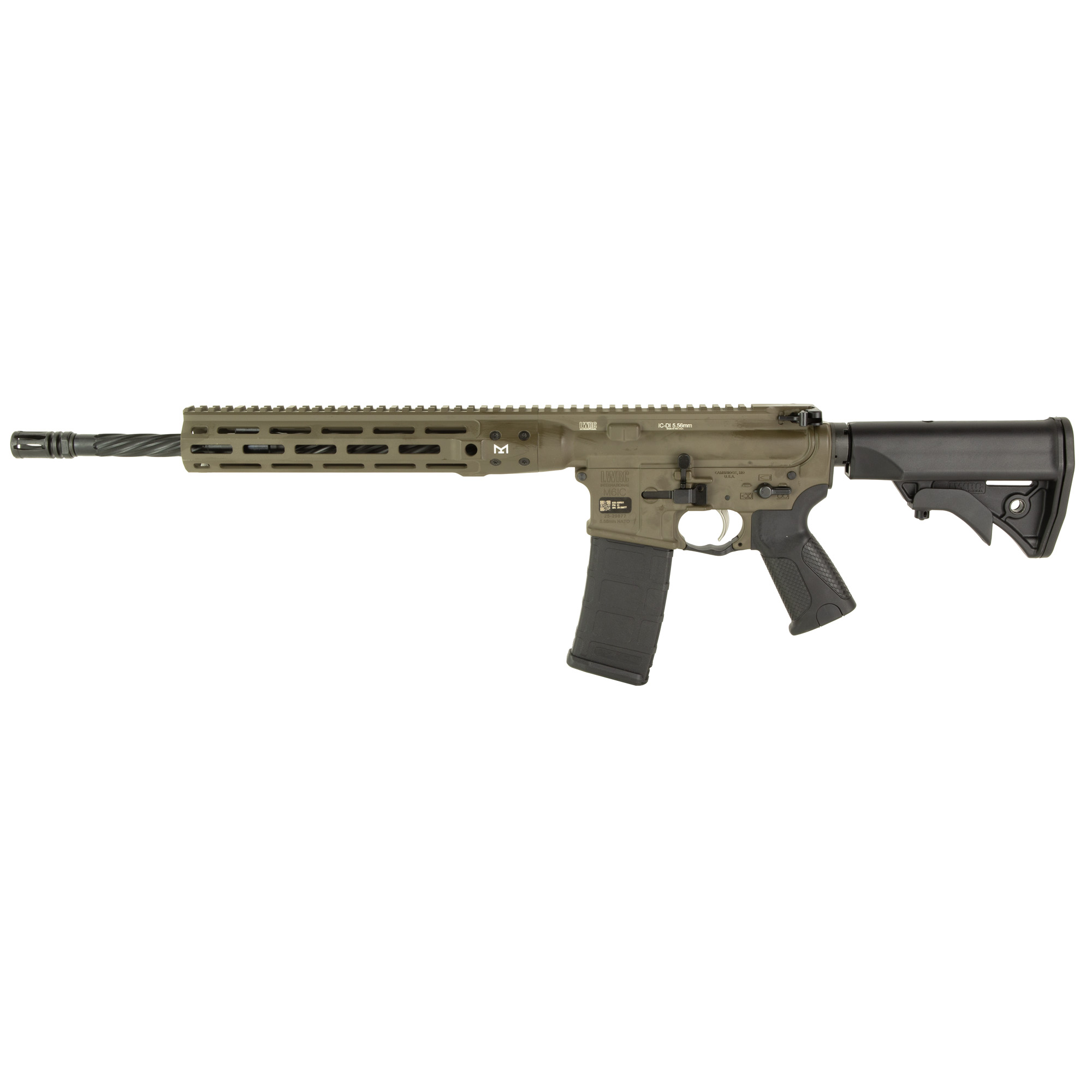 LWRC IC AR 16.1″ 5.56 NATO 30rd – Patriot Brown