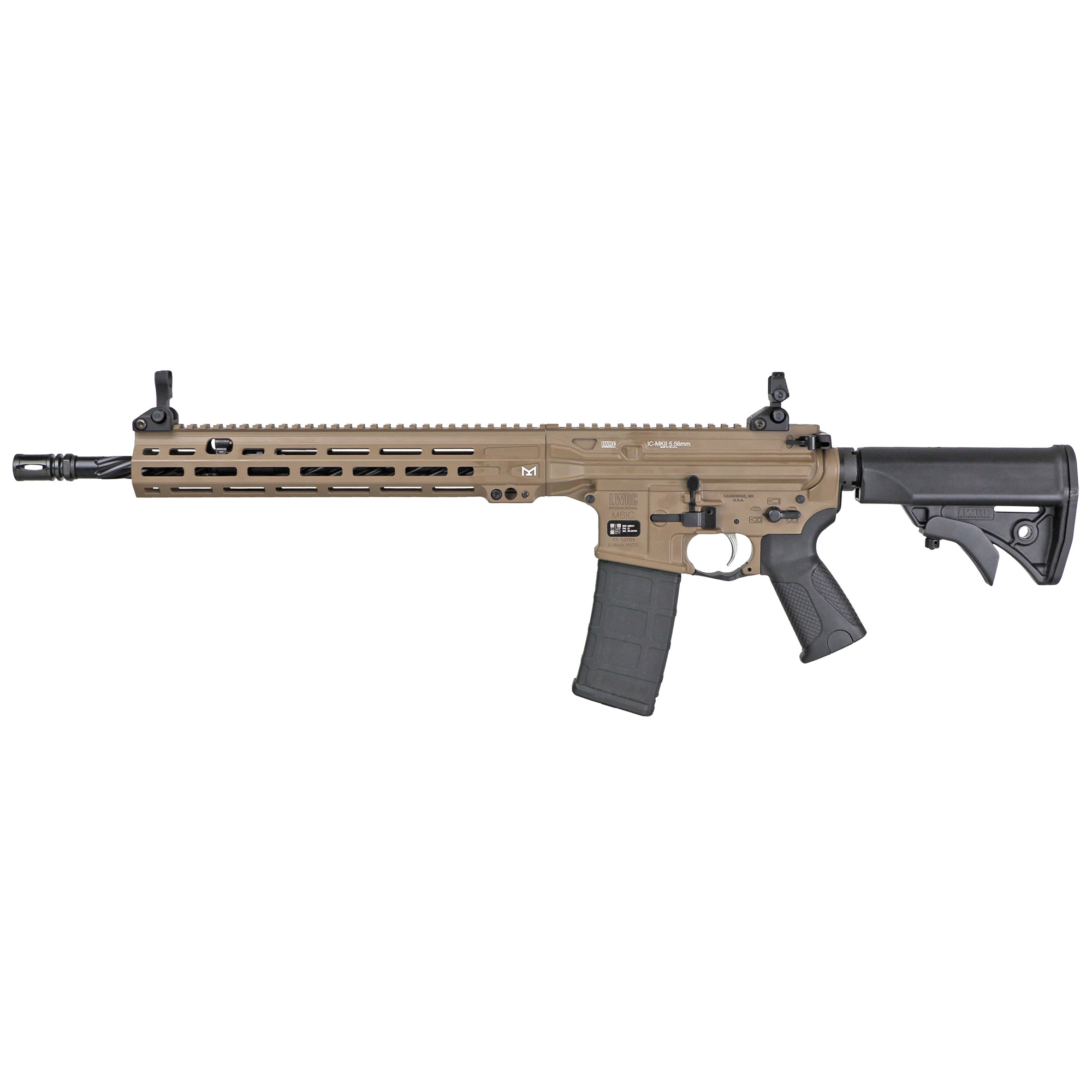 LWRC ICMKII AR 16.1″ 5.56 NATO 30rd – Flat Dark Earth