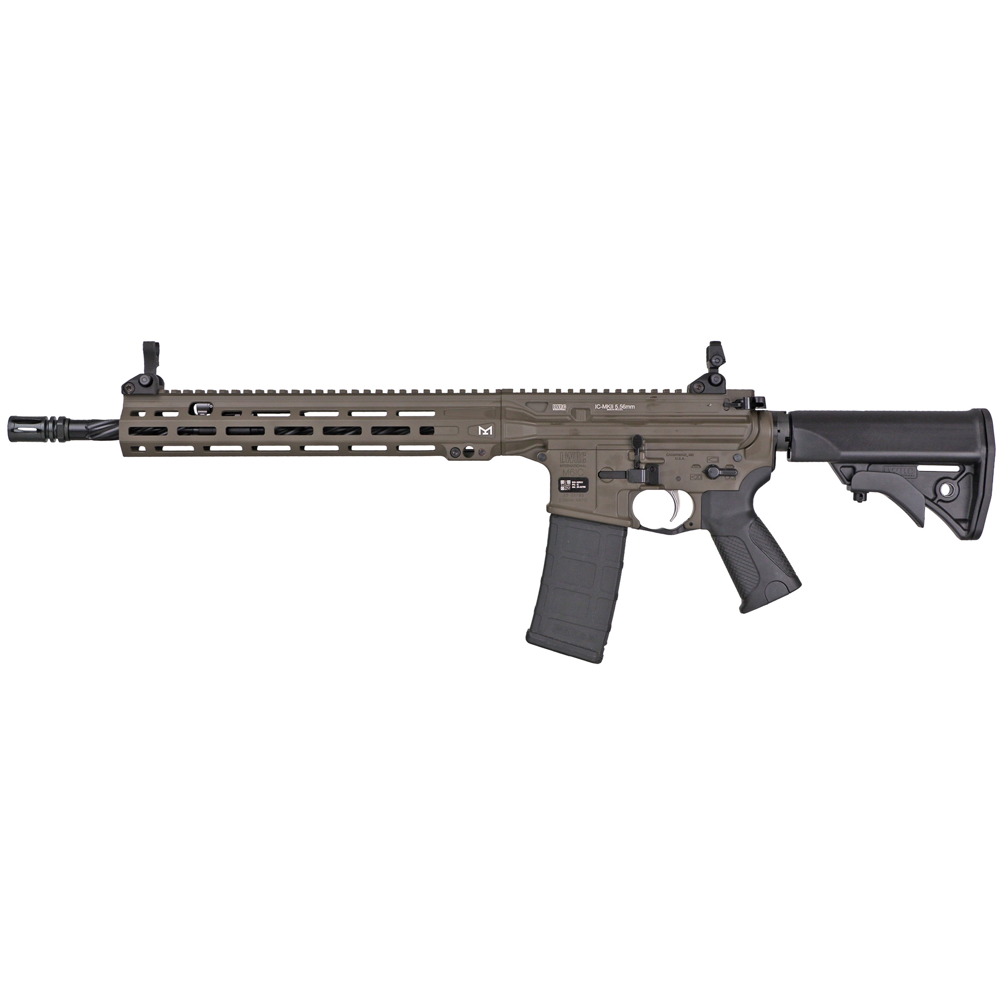 LWRC ICMKII AR 16.1″ 5.56 NATO 30rd – Patriot Brown