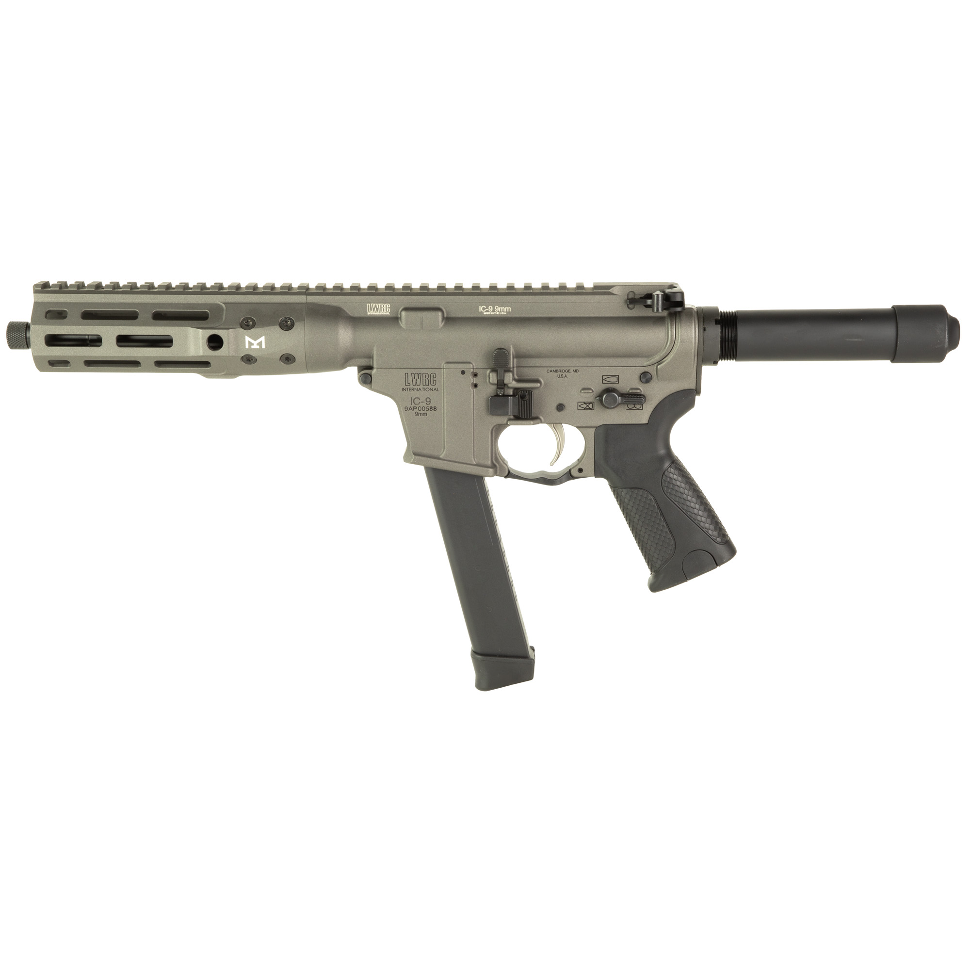 LWRC IC 9 AR 8.5″ 9mm 30rd – Tungsten