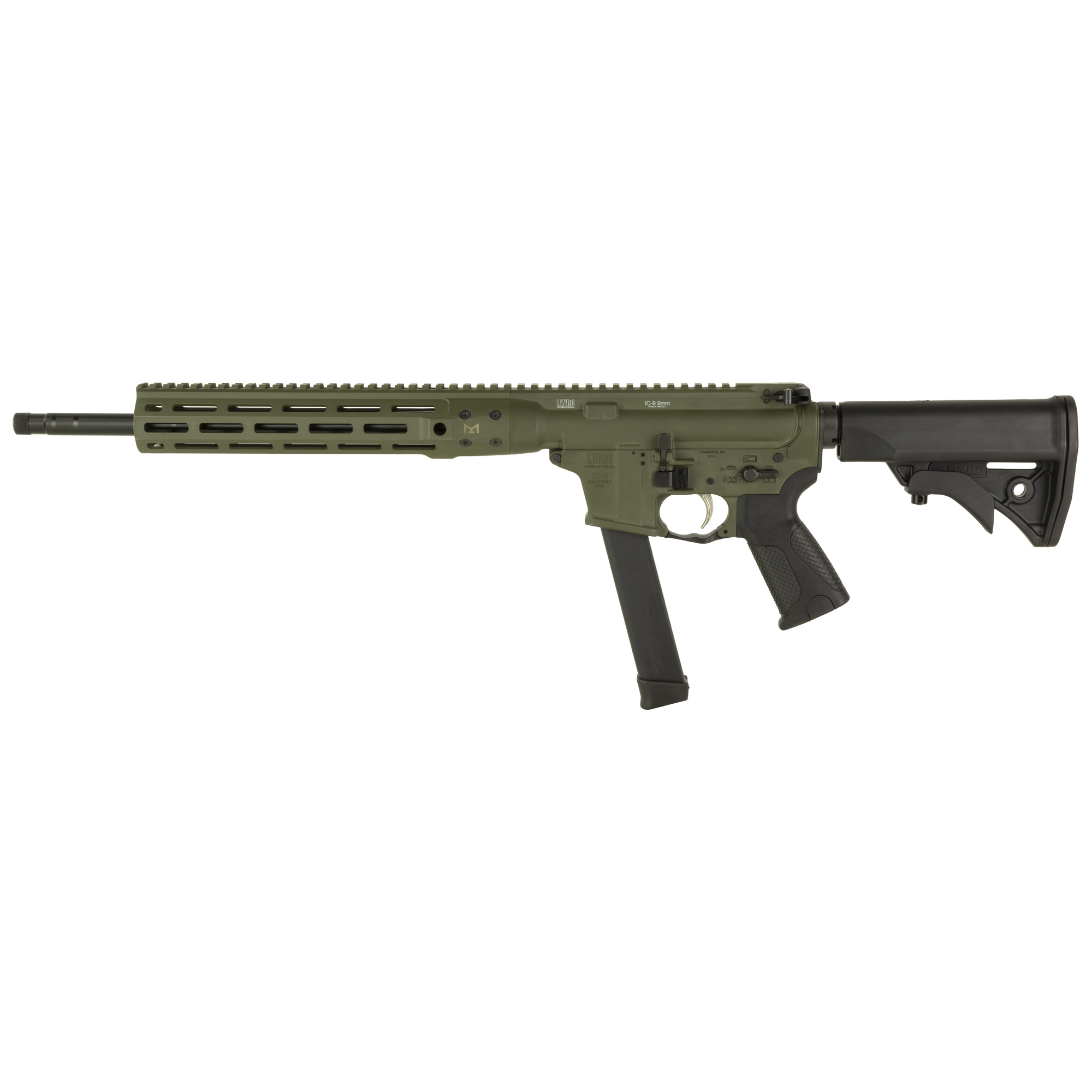 LWRC IC NINE 16″ 9mm 27rd – Olive Drab Green