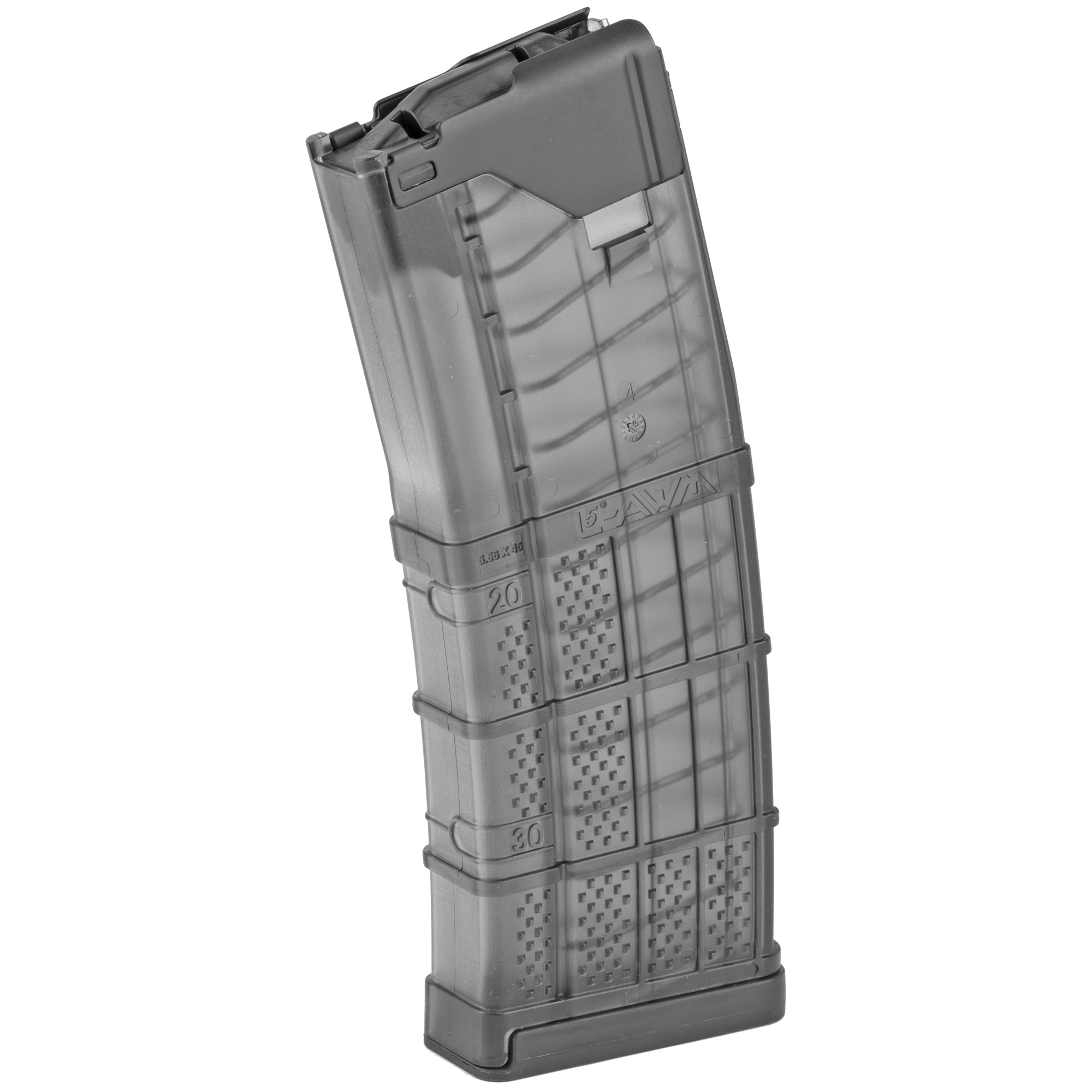 Lancer AR-15 L5 Advanced Warfighter 5.56 NATO Magazine 30rd – Translucent Smoke