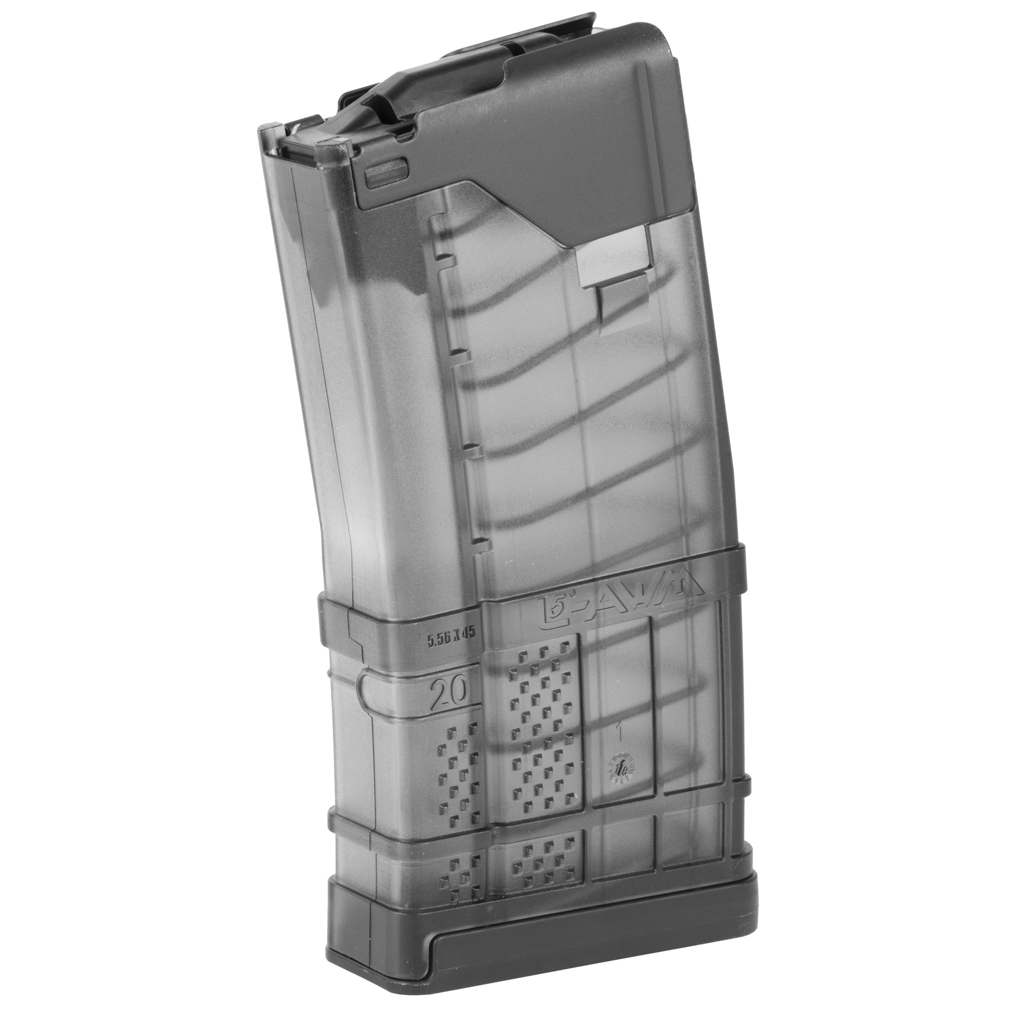 Lancer AR-15 L5 Advanced Warfighter 5.56 NATO Magazine 20rd – Translucent Smoke