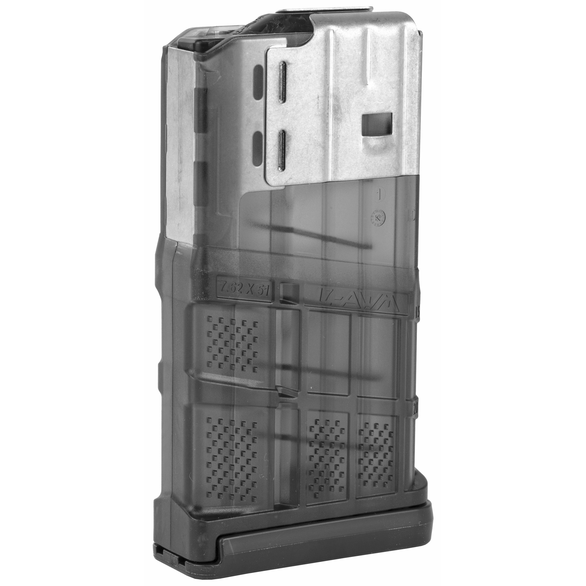 Lancer AR10 L7 Advanced Warfighter 308 Winchester Magazine 20rd – Translucent Smoke