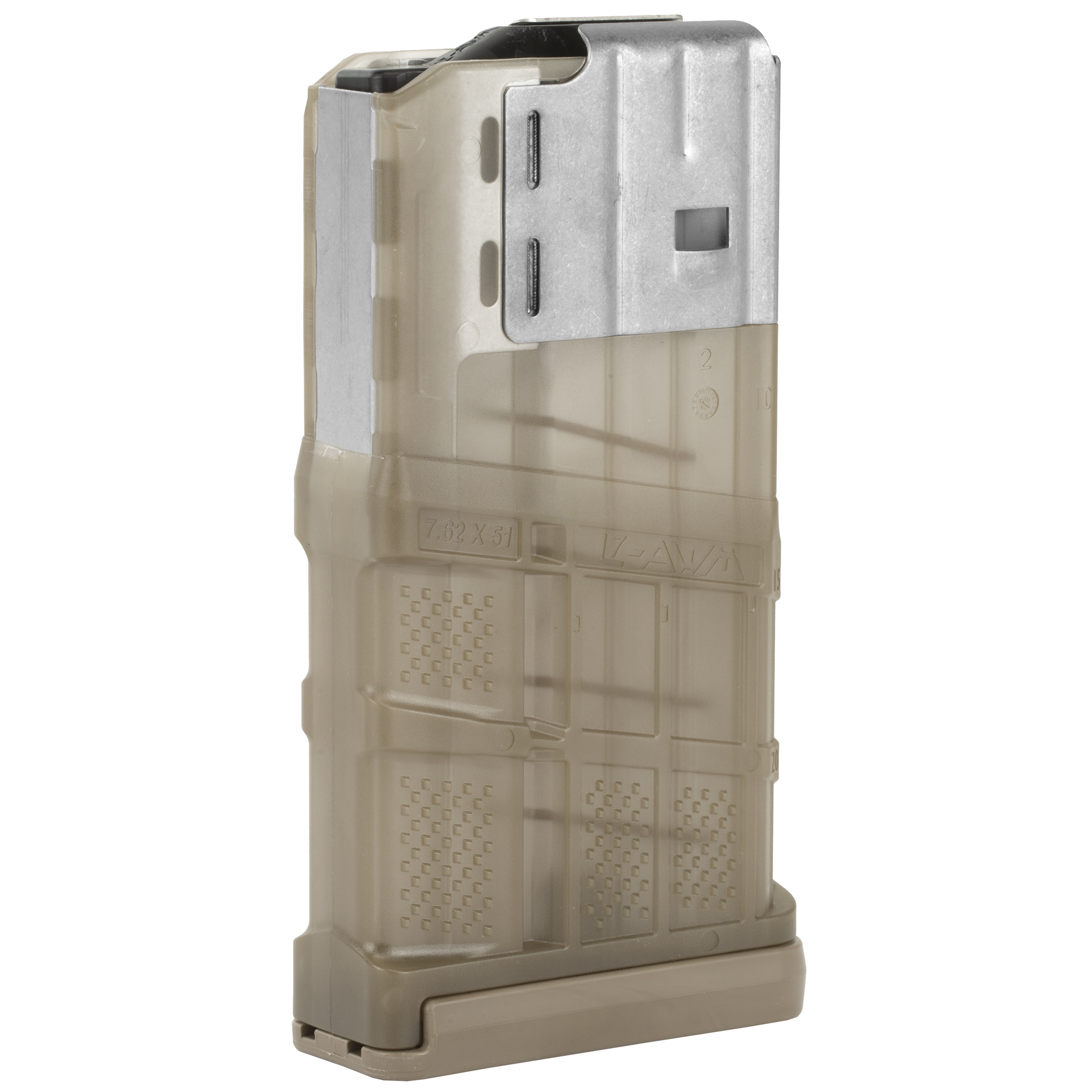 Lancer AR10 L7 Advanced Warfighter 308 Winchester Magazine 20rd – Translucent Clear