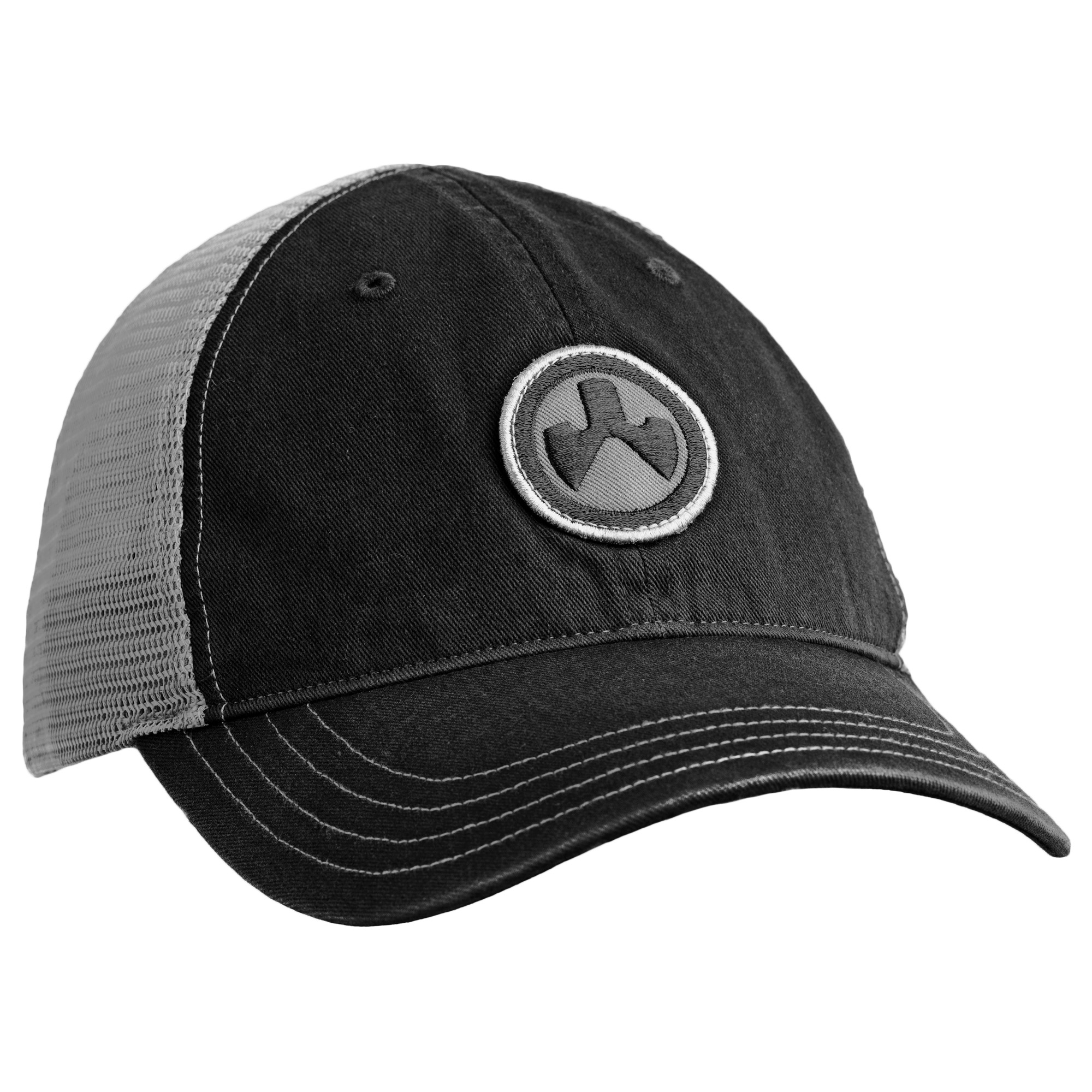 Magpul Icon Patch Garment Washed Trucker Hat Cotton, Polyester Cap One Size Most – Charcoal, Black