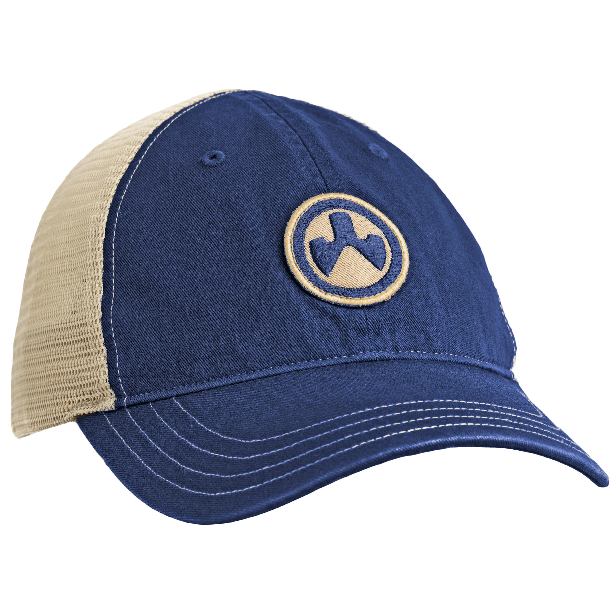 Magpul Icon Patch Garment Washed Trucker Hat Cotton, Polyester Cap One Size Most – Navy, Khaki