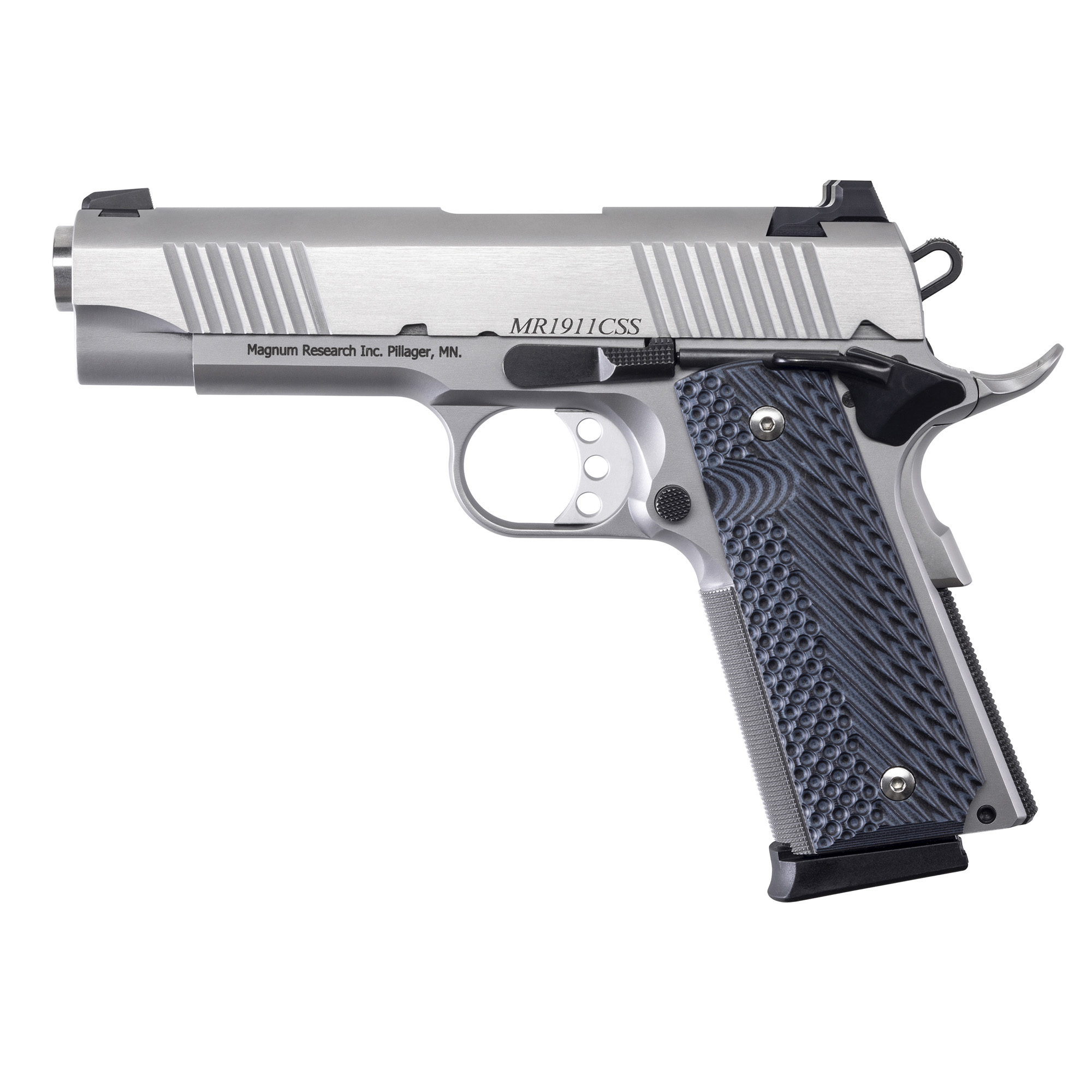 Magnum Research 1911CSS 4.33″ 45 ACP 8rd Fixed Sights – Silver