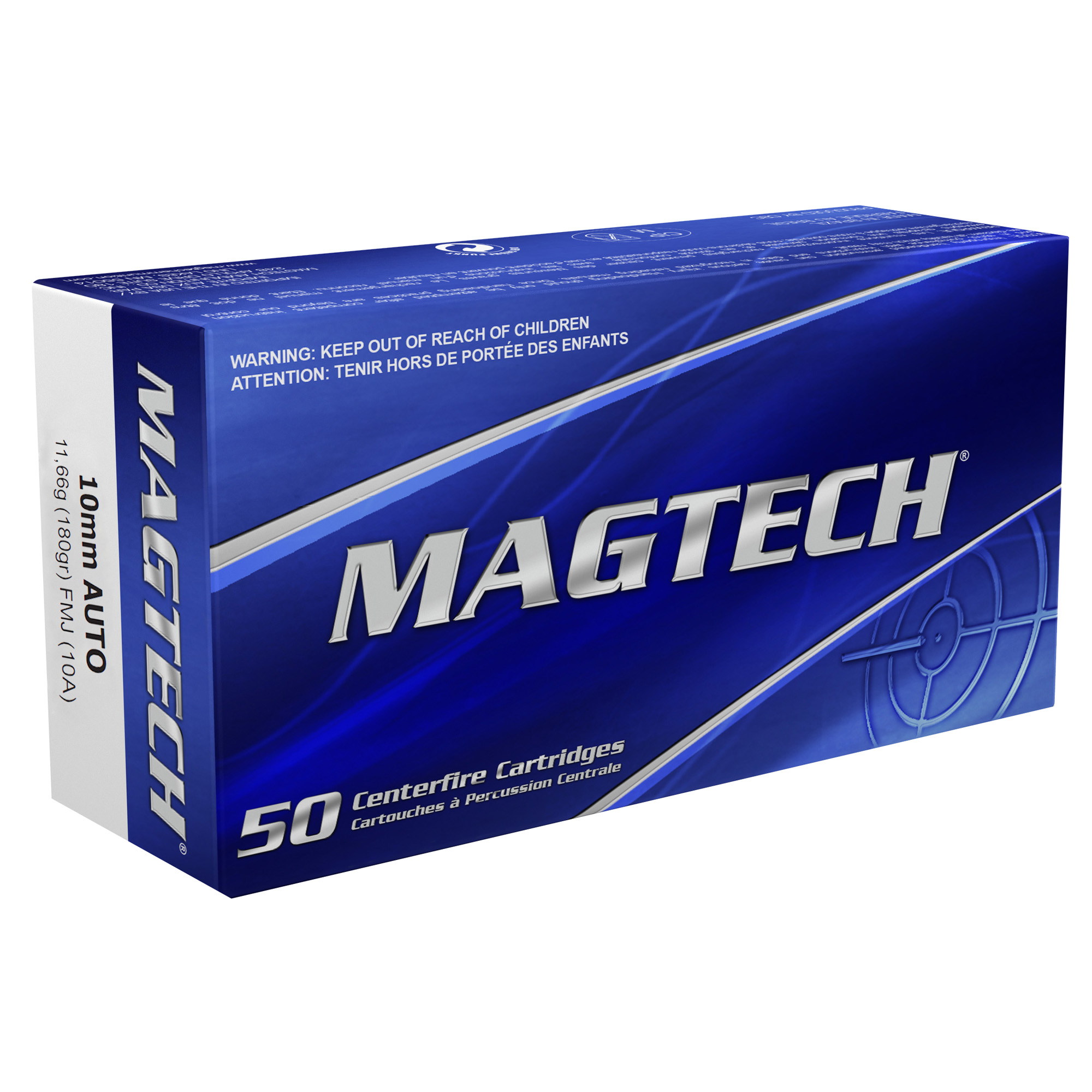 Magtech Sport Shooting 10mm 180gr Full Metal Jacket – 50rd