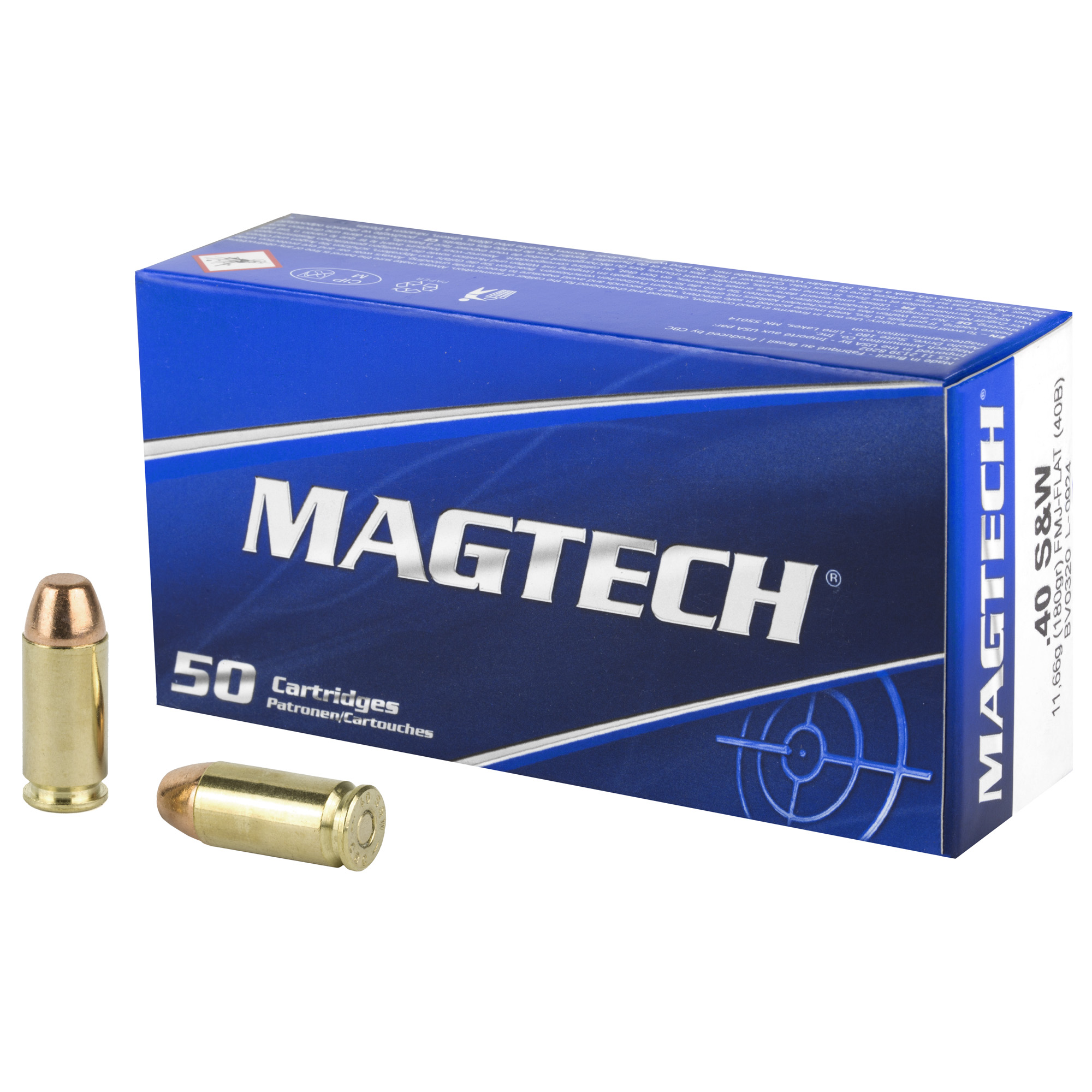 Magtech Sport Shooting 40 S&W 180gr Full Metal Jacket – 50rd