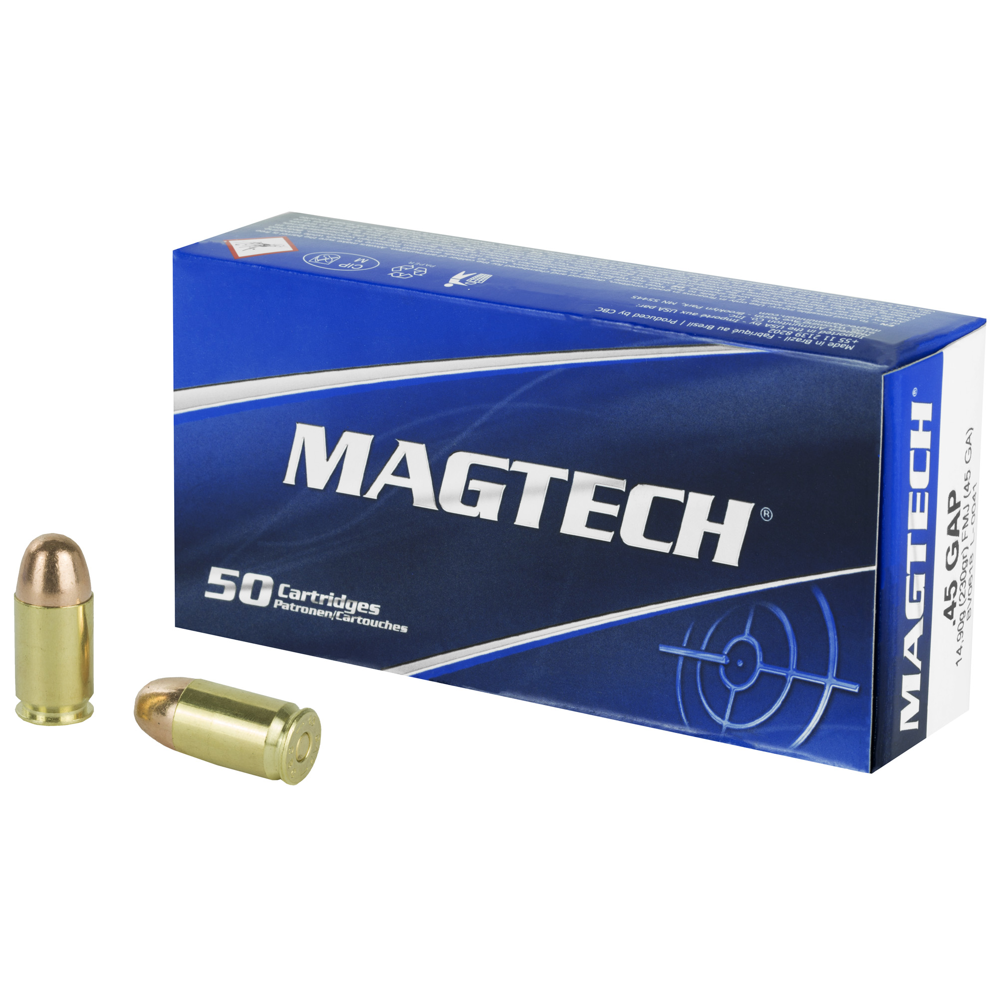 Magtech Sport Shooting 45 GAP 230gr Full Metal Jacket – 50rd