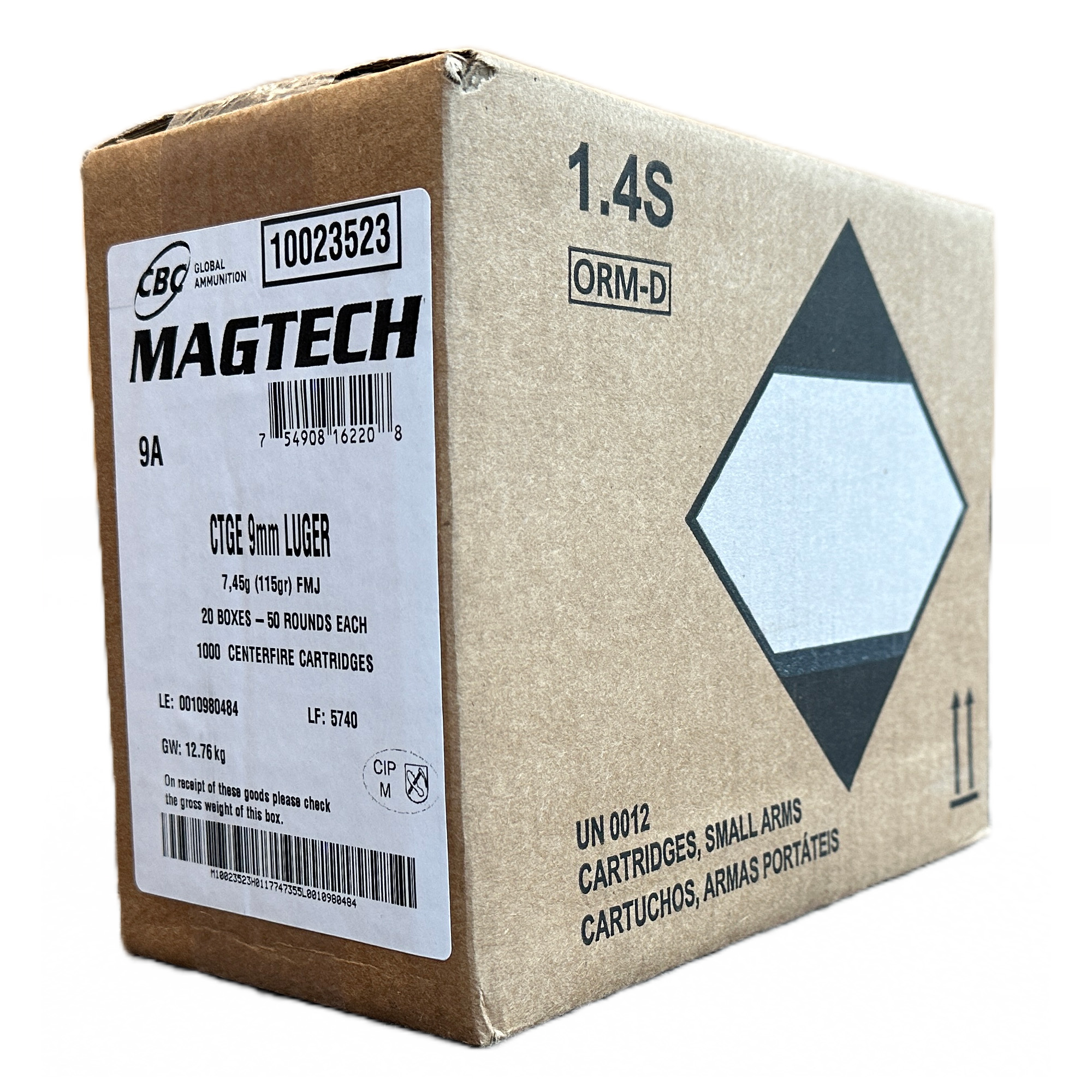 Magtech Sport Shooting 9mm 115gr Full Metal Jacket – 1000rd