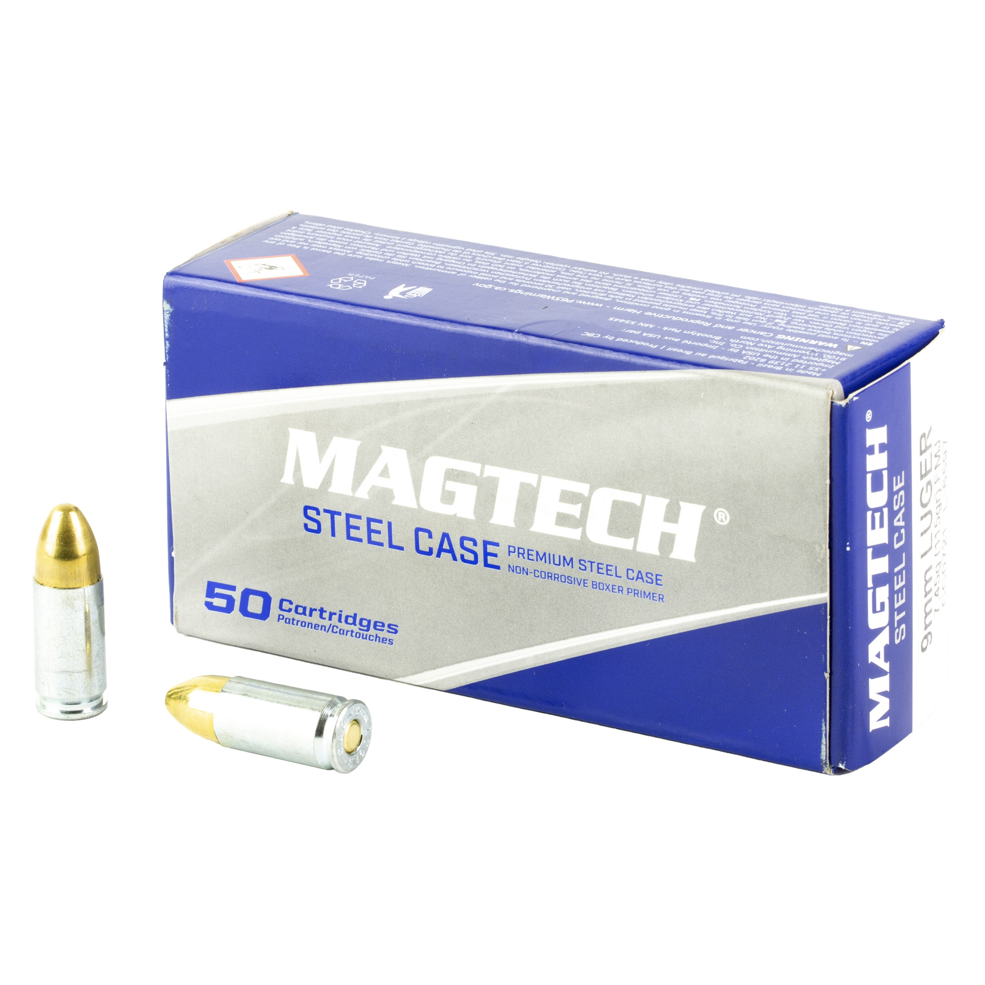 Magtech Steel Case 9mm 115gr Full Metal Jacket – 50rd