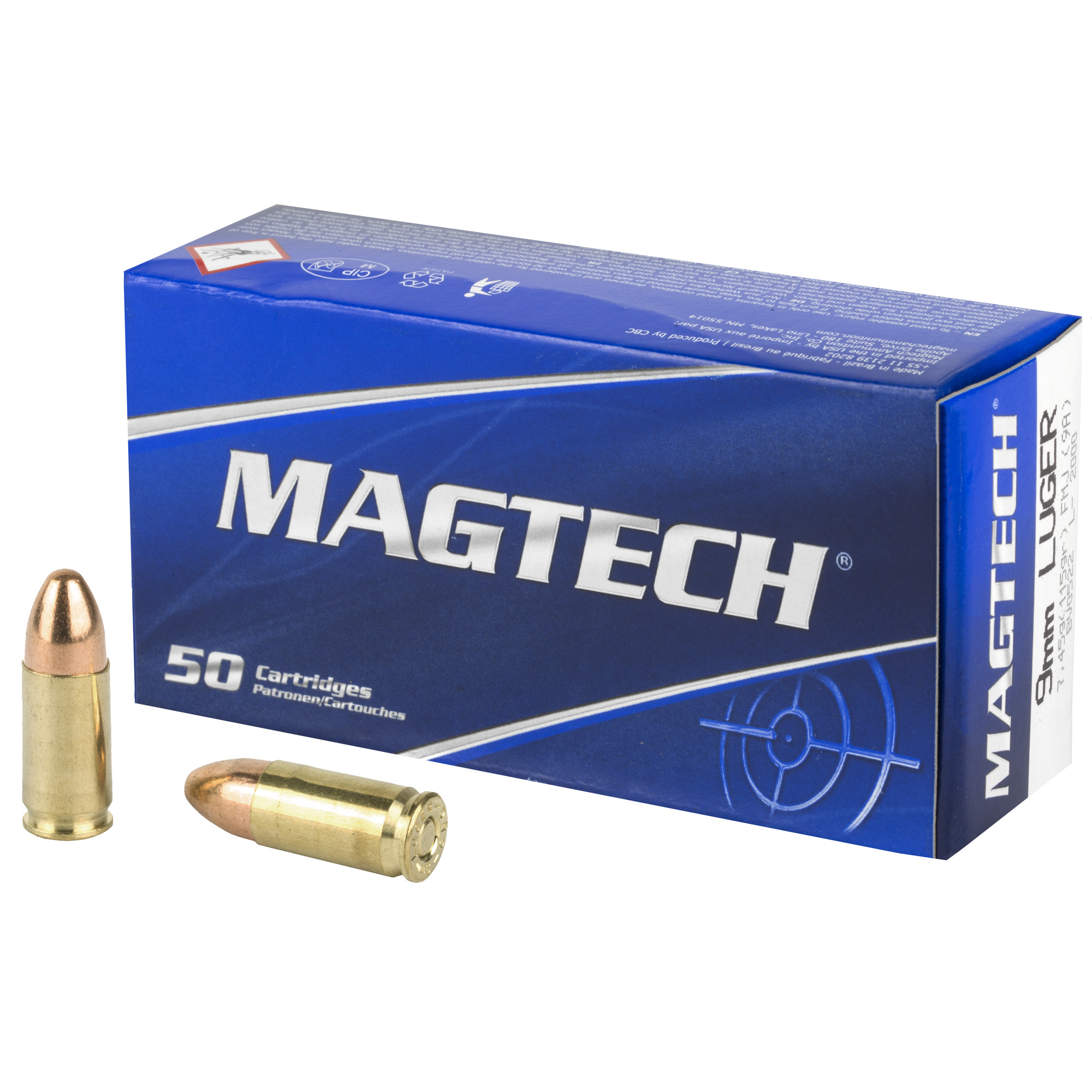 Magtech Sport Shooting 9mm 115gr Full Metal Jacket – 50rd