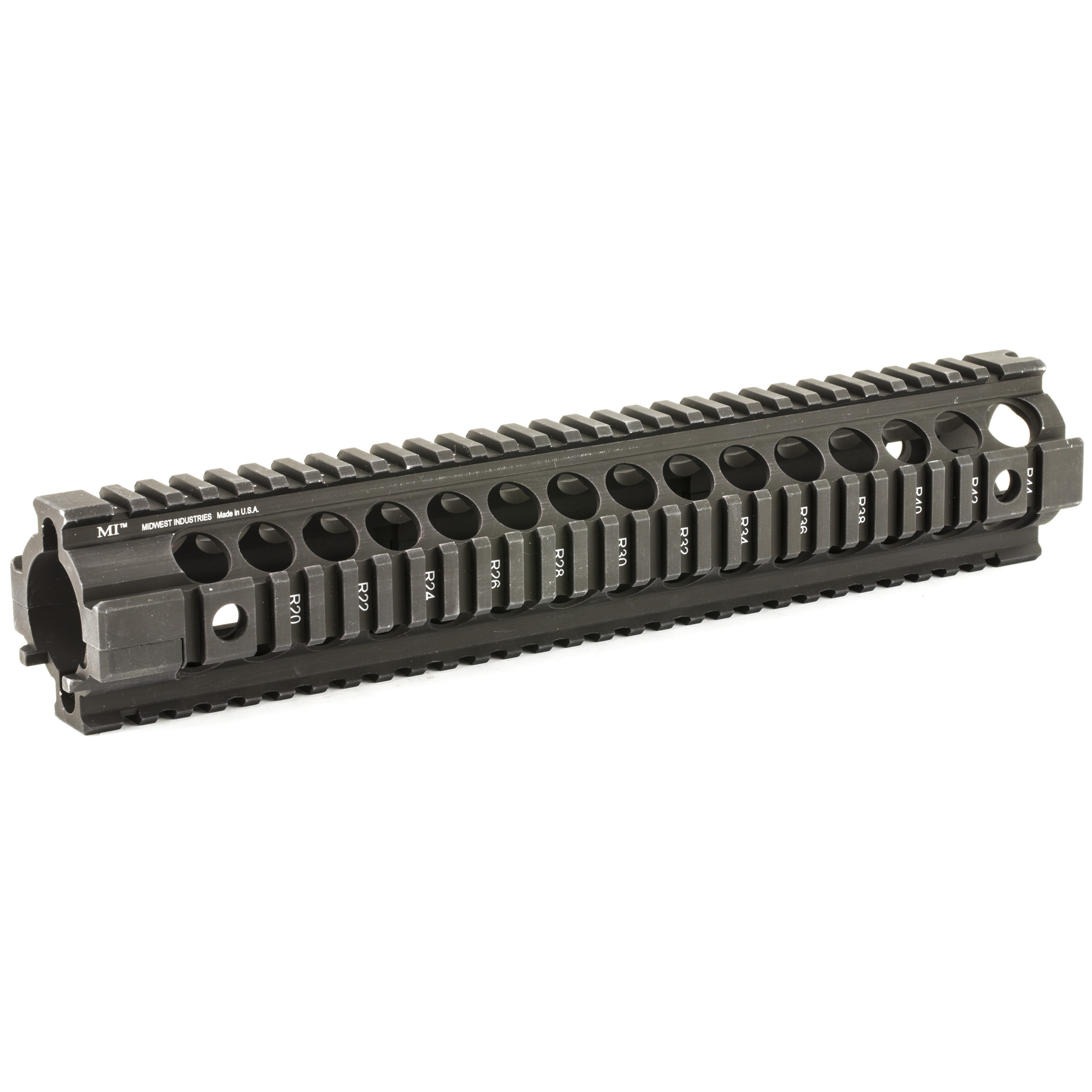 Midwest Industries AR-15 G2 Two Piece Free Float Handguard Rifle Length – Black