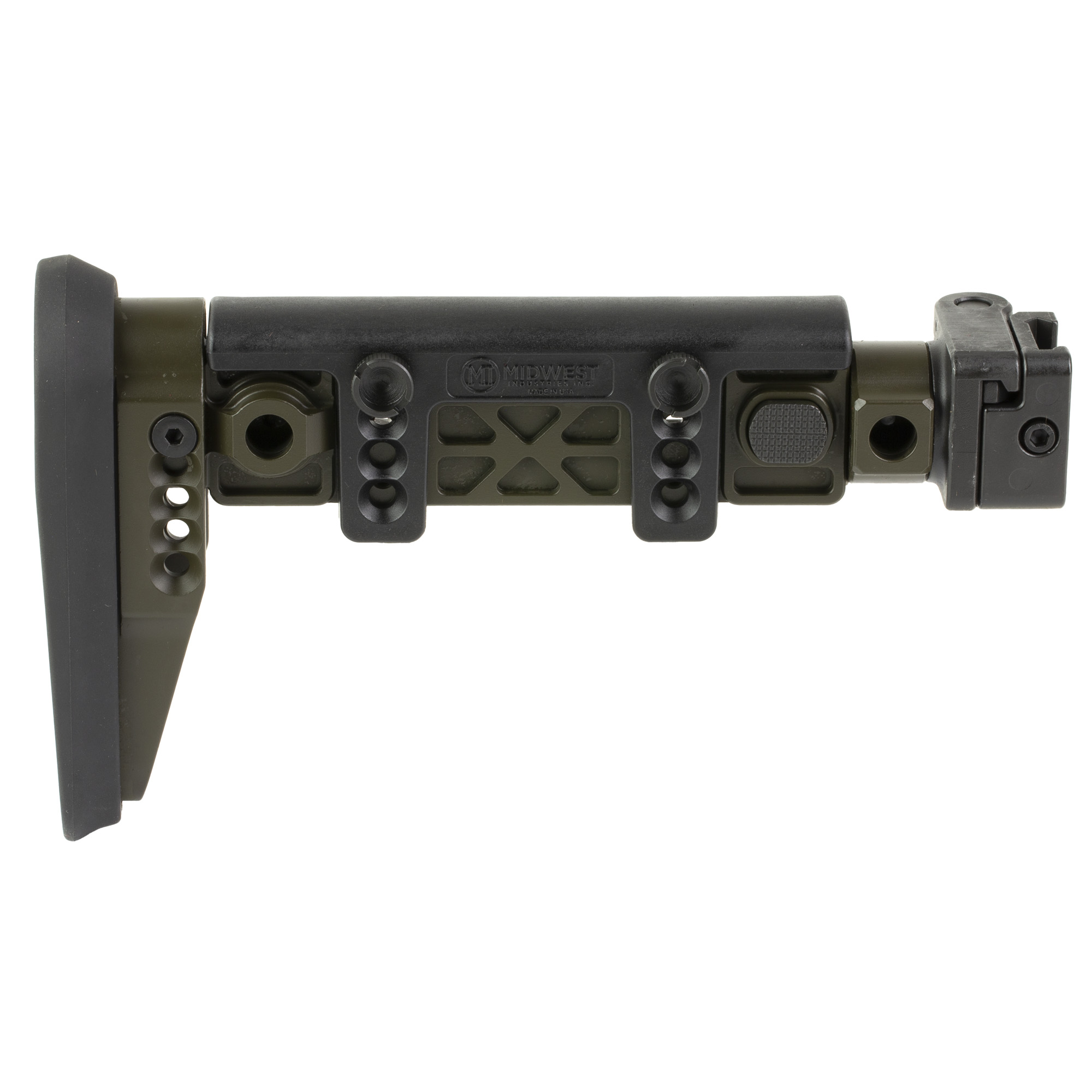 Midwest Industries 1913 Picatinny Rail Alpha Stock – Olive Drab Green