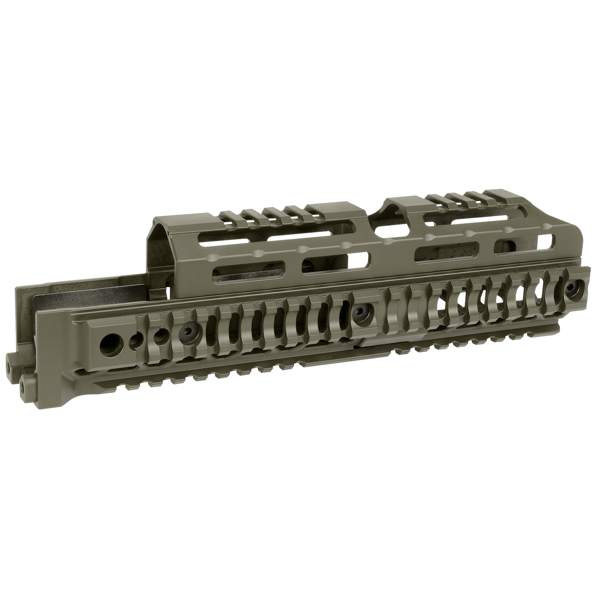 Midwest Industries AK Alpha Quad Rail Handguard 10″ – Olive Drab Green