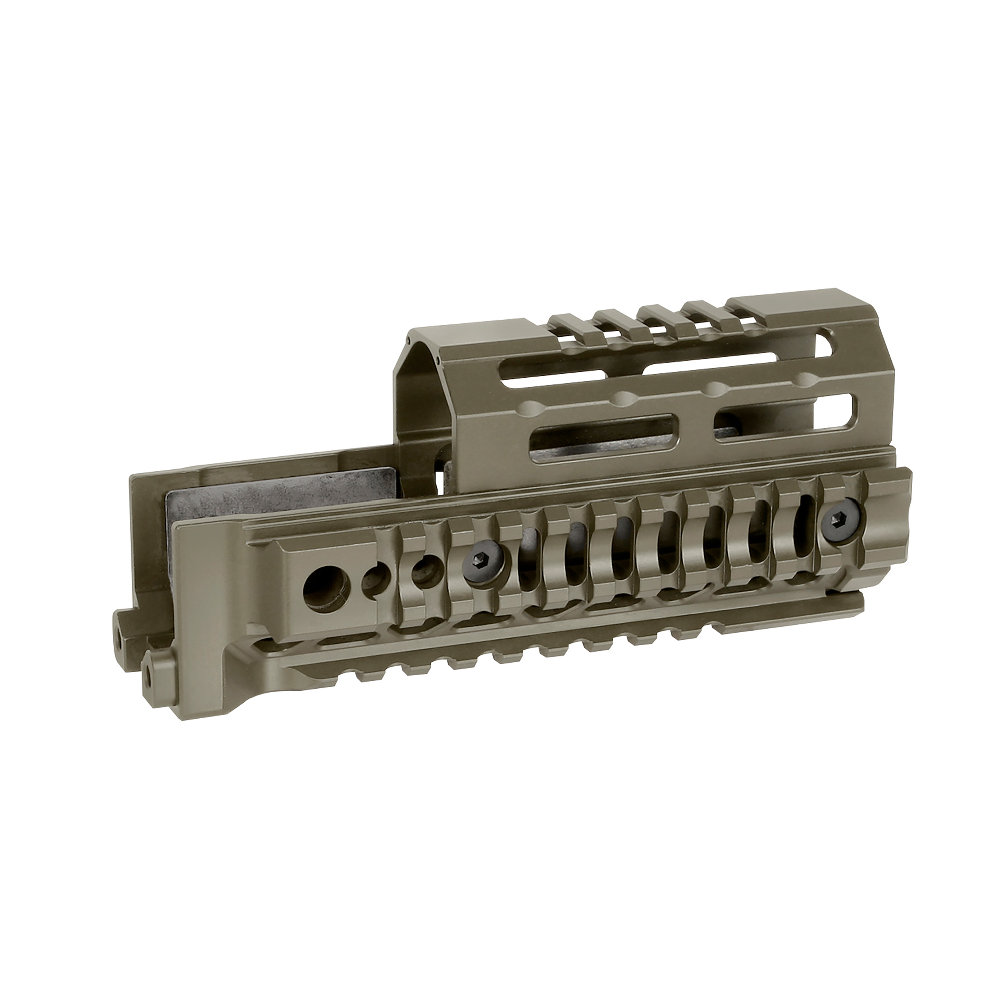 Midwest Industries AK Alpha Quad Rail Handguard 6″ – Olive Drab Green