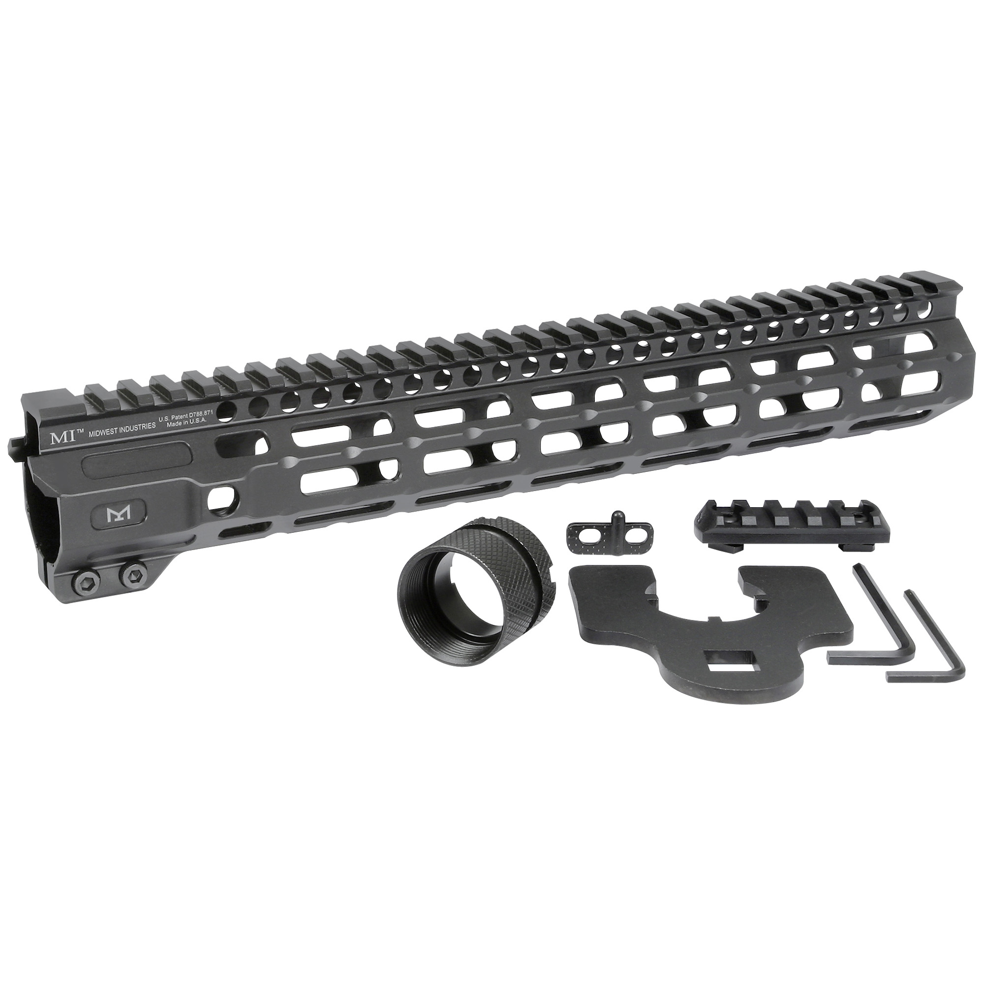 Midwest Industries AR-15 Combat Rail M-Lok Handguard 12.625″ – Black