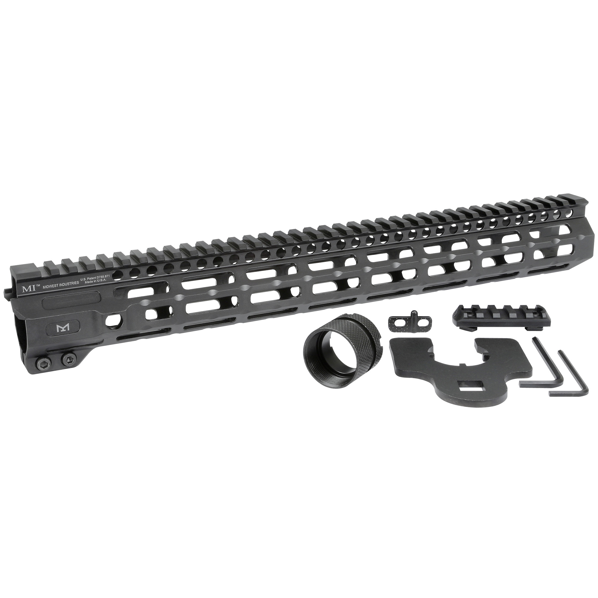 Midwest Industries AR-15 Combat Rail M-Lok Handguard 15″ – Black