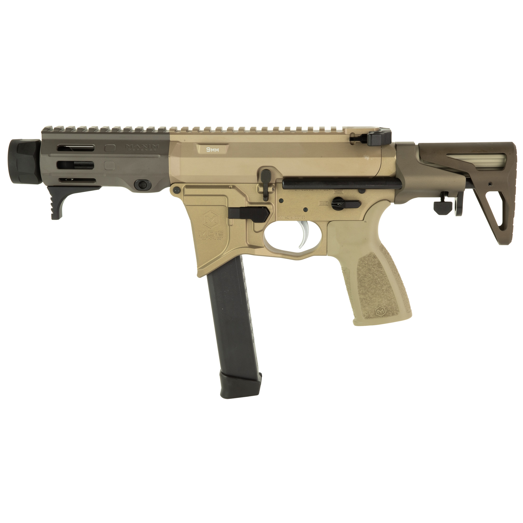 Maxim Defense MD9 904S SBR 4.5″ 9mm 33rd – Flat Dark Earth