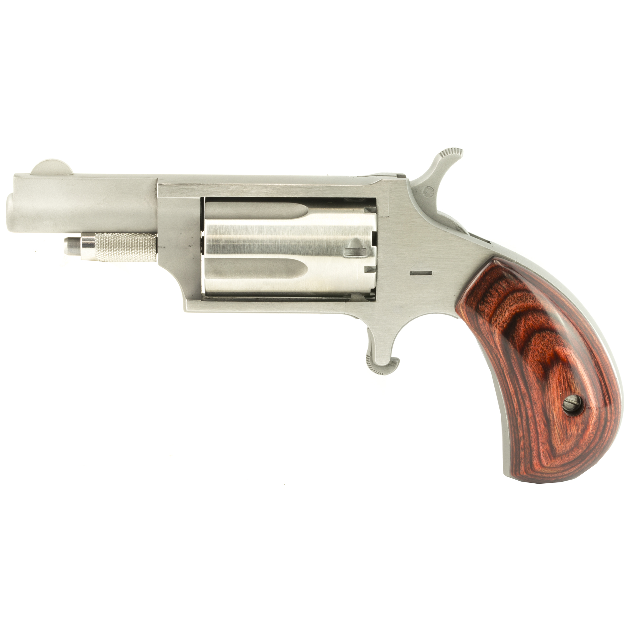 North American Arms Mini Revolver Single Action 1.625″ 22 LR 22 WMR 5rd Fixed Sights – Silver