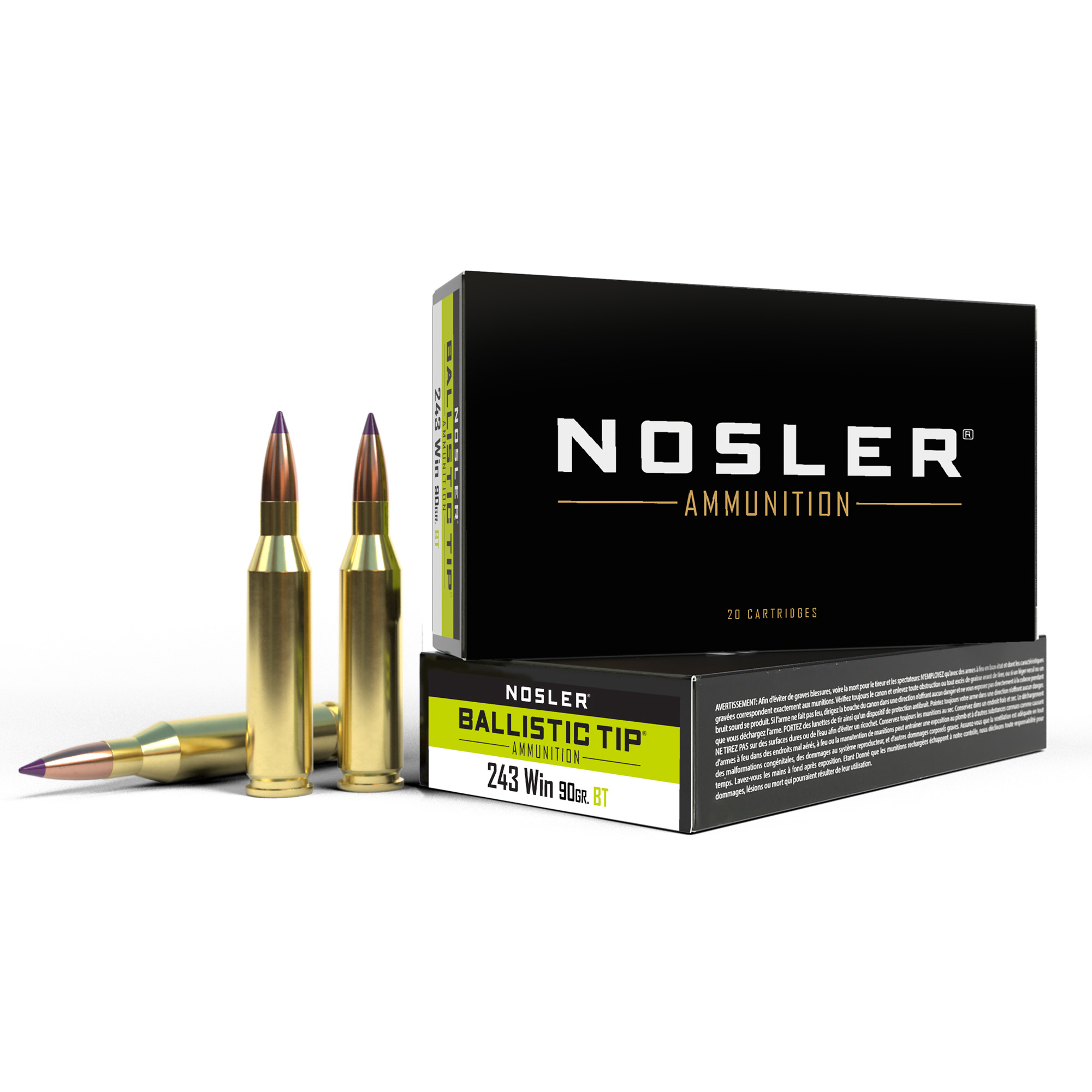 Nosler Ballistic Tip 243 Winchester 90gr – 20rd