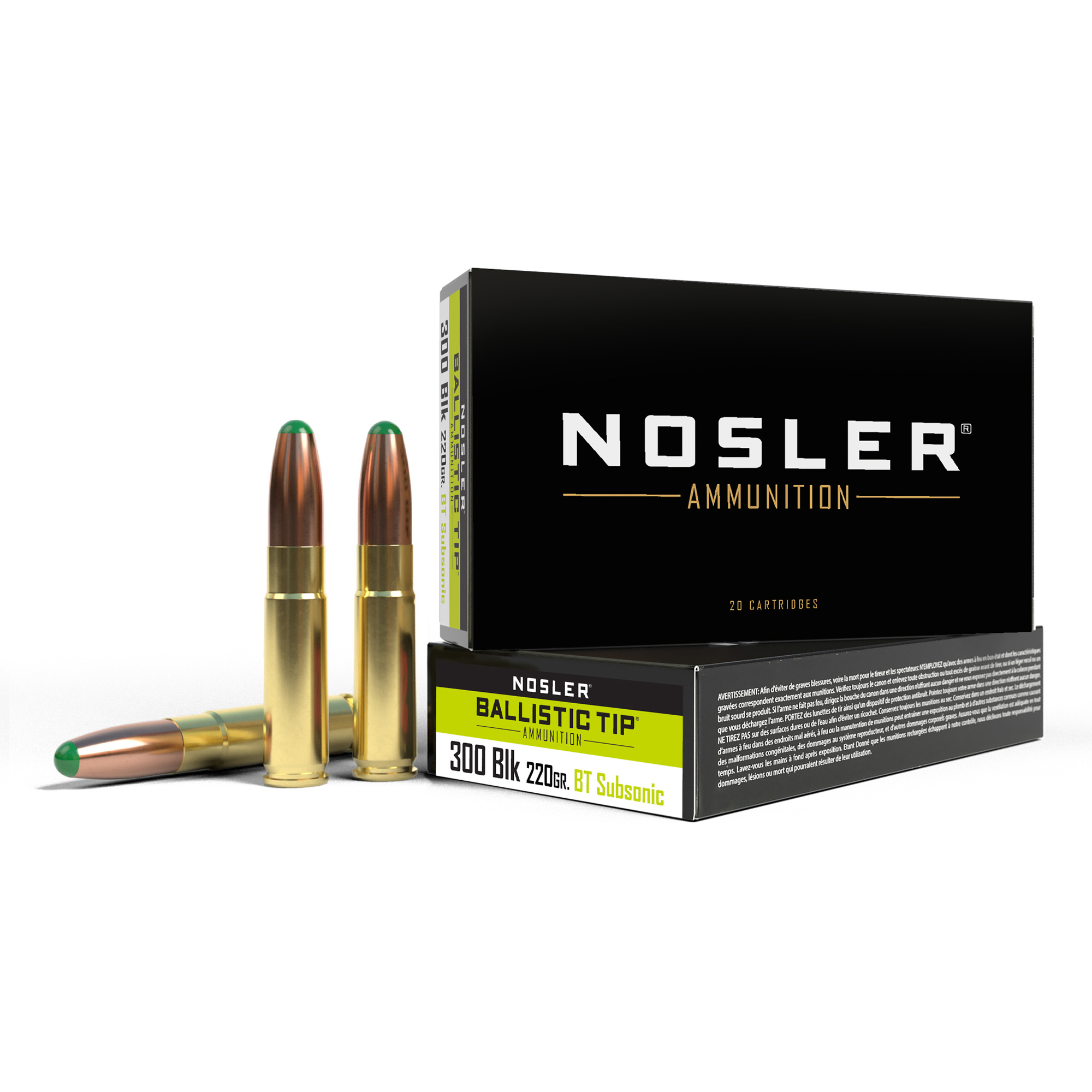 Nosler Ballistic Tip Suppressor Ready 300 Blackout 220gr – 20rd