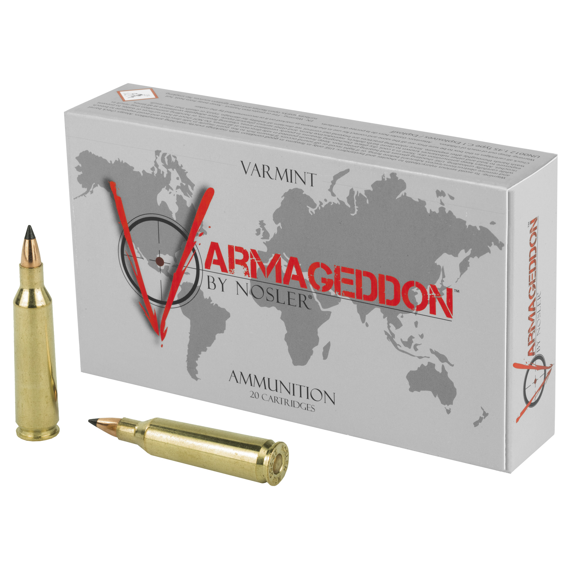 Nosler Varmageddon 22-250 Remington 55gr Flat Base Tipped – 20rd