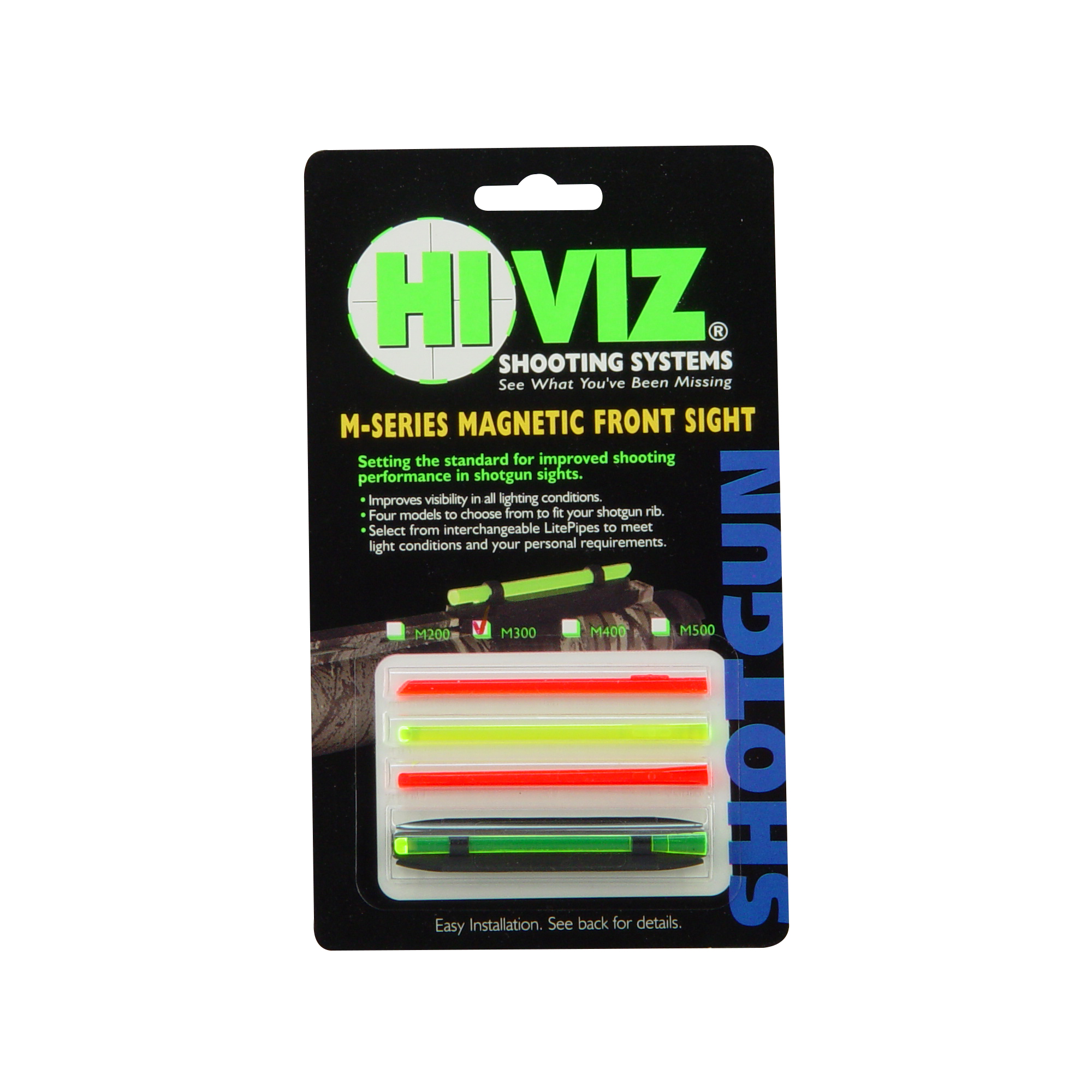 Hi-Viz Shotgun Rib .219″-.312″ Magnetic Sight Narrow – Green, Red, Two Tone