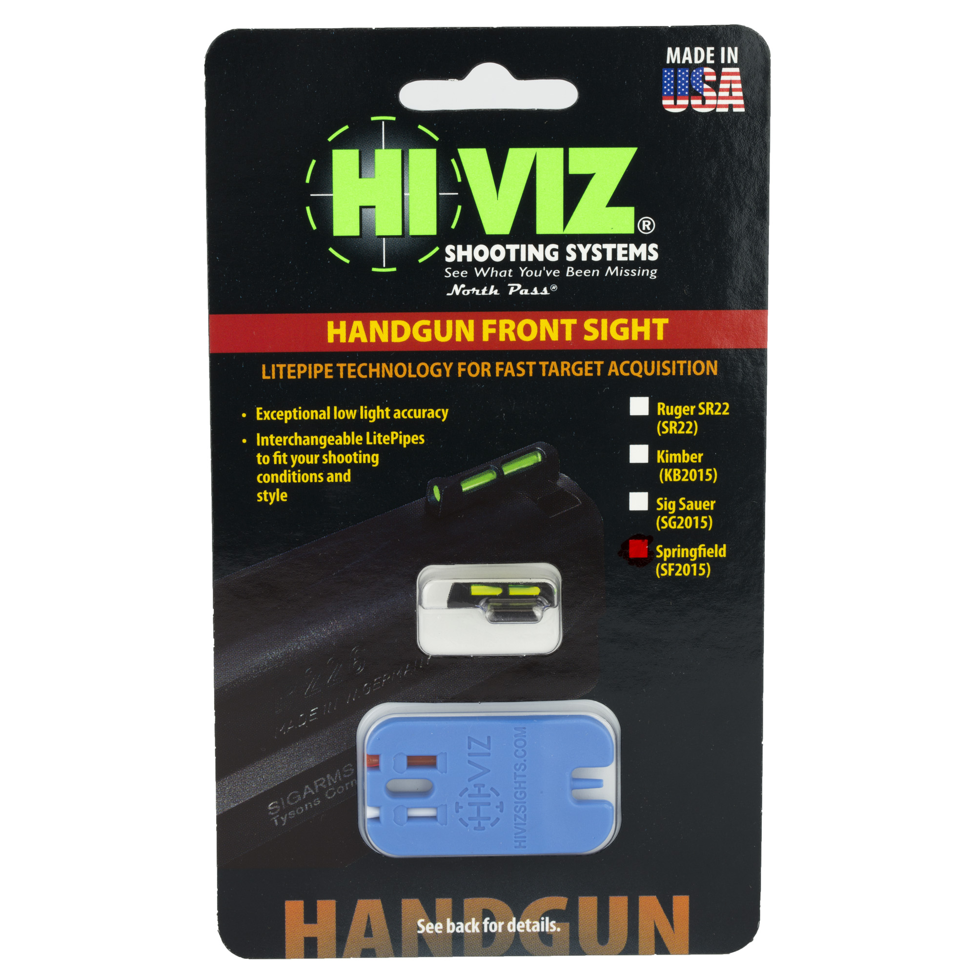 Hi-Viz Springfield 1911 Litewave Sight – Green