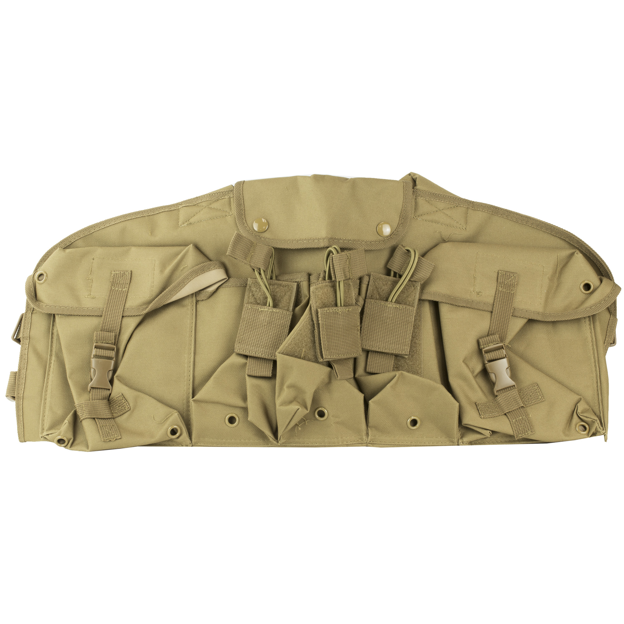 NcSTAR (6) Magazines AK Chest Rig Ambidextrous Nylon Vest – Tan