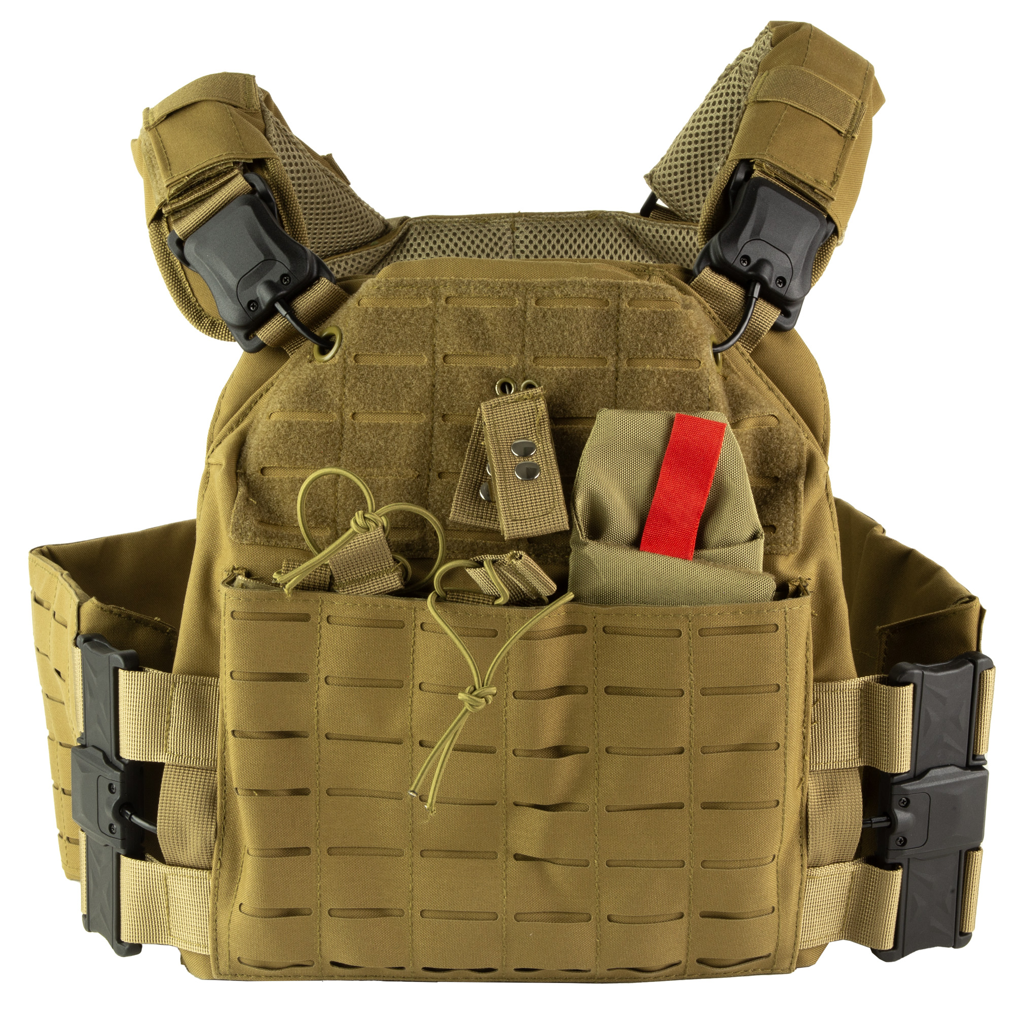 NcSTAR Quick Release Laser Cut Plate Carrier Body Armor Carrier – Tan