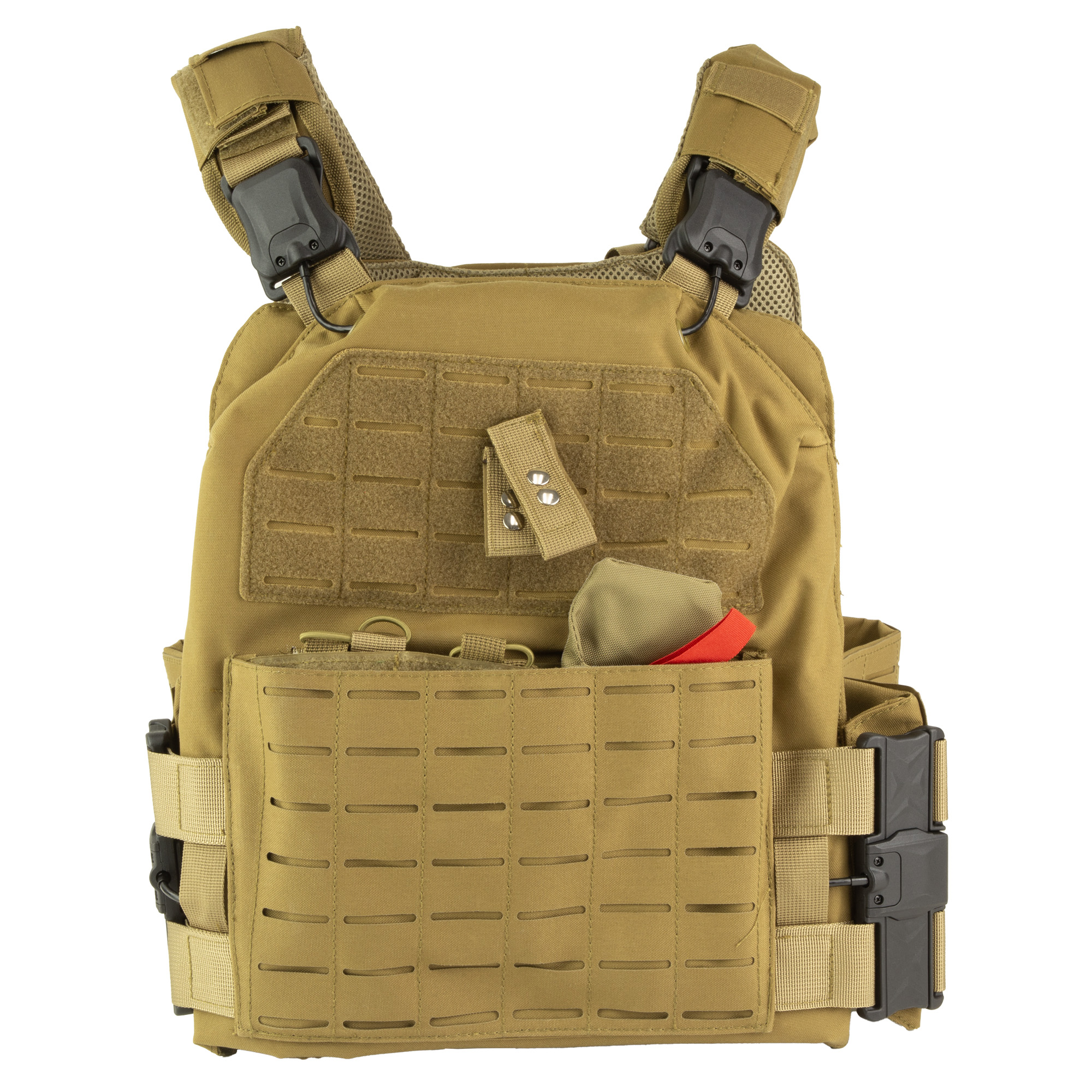 NcSTAR Quick Release Laser Cut Plate Carrier Body Armor Carrier – Tan