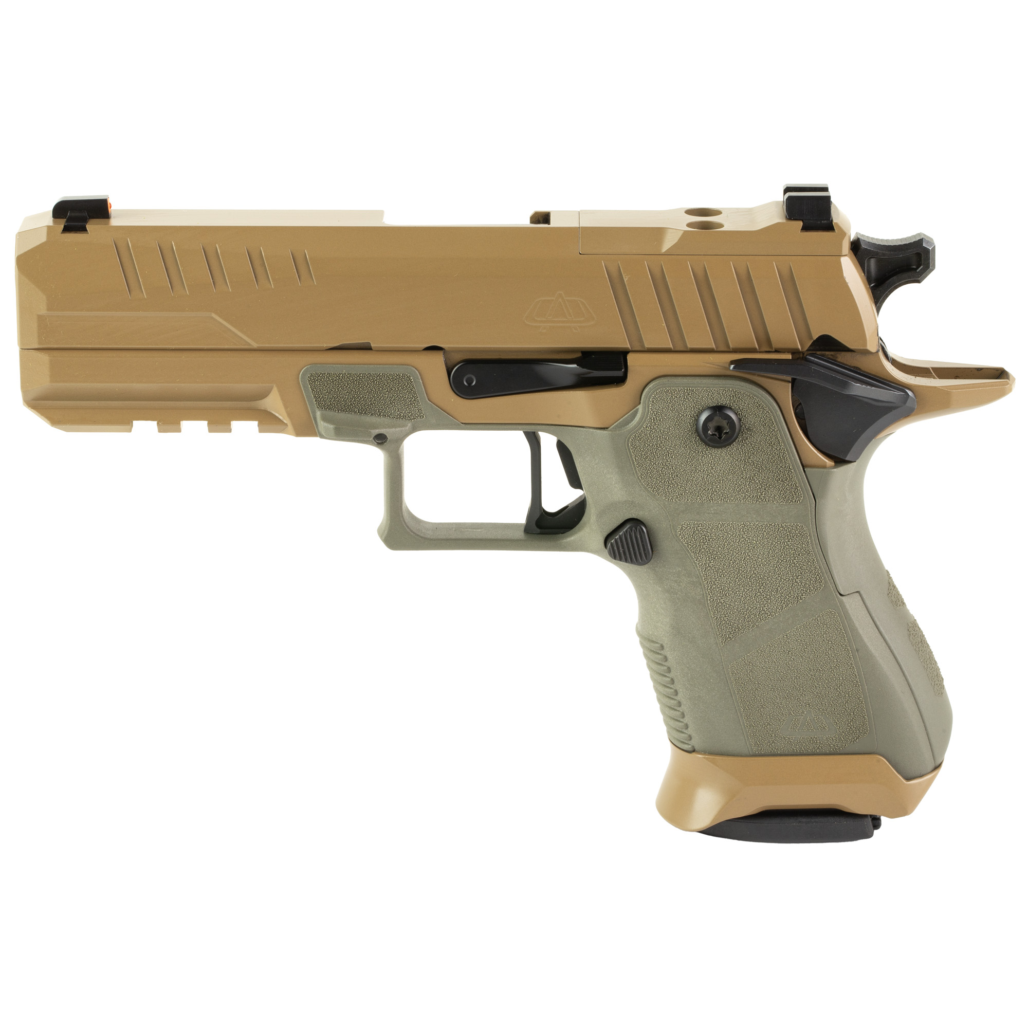 OA Defense 2311 Single Action Only 4.25″ 9mm 15rd Night Sights – Desert Tan