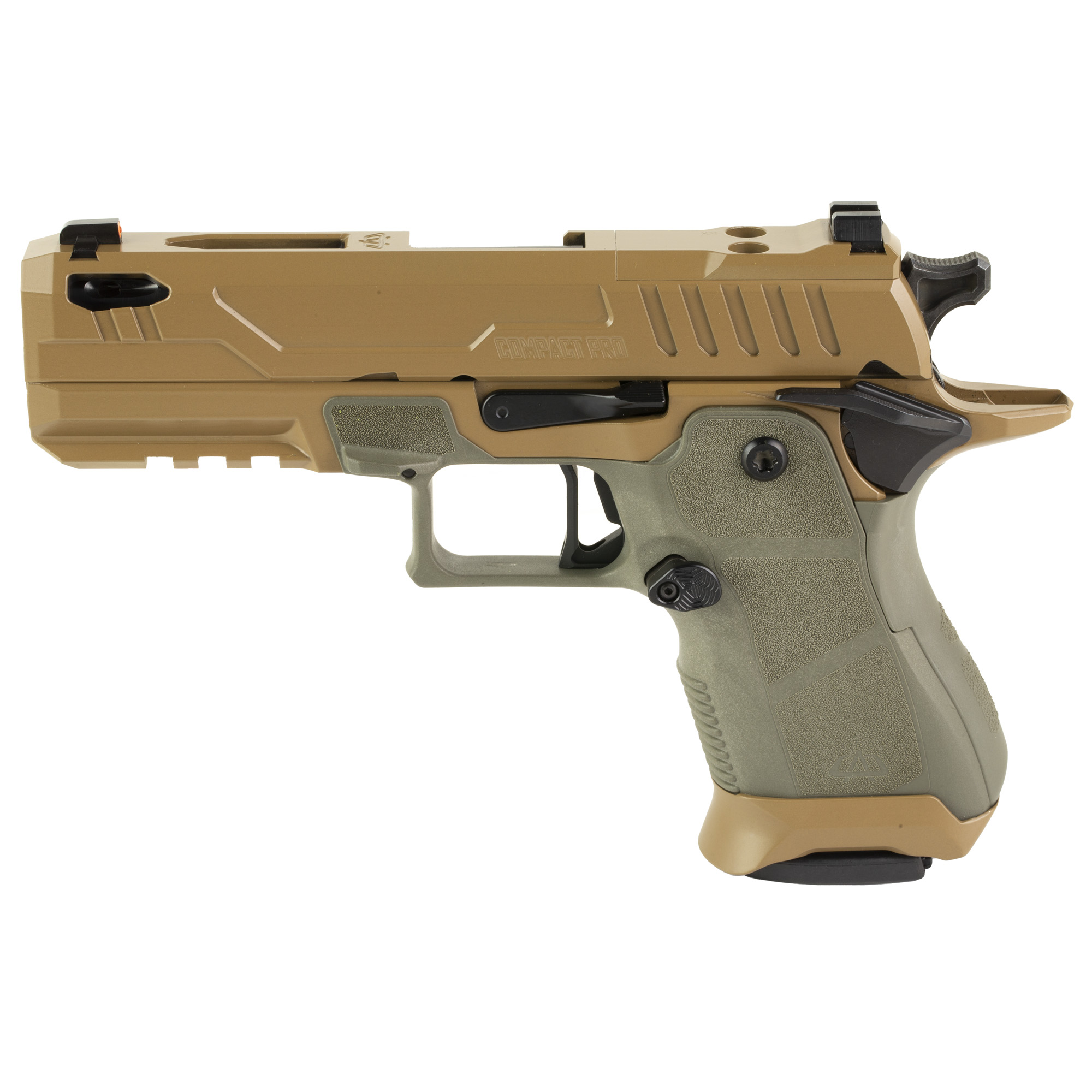 OA Defense 2311 Pro Single Action Only 4.25″ 9mm 15rd Night Sights – Desert Tan