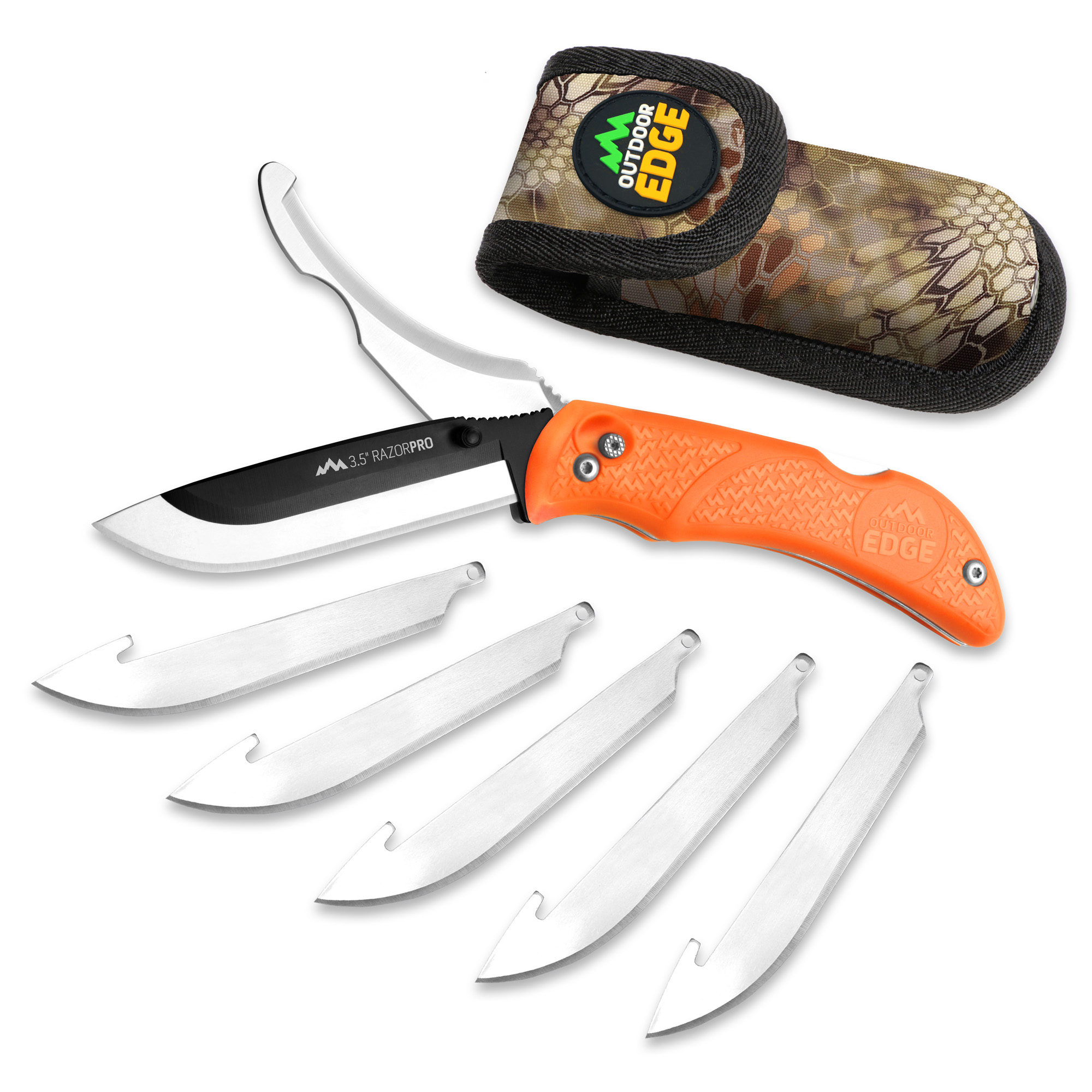 Outdoor Edge RazorPro 420J2 Knife 8″ – Black, Orange