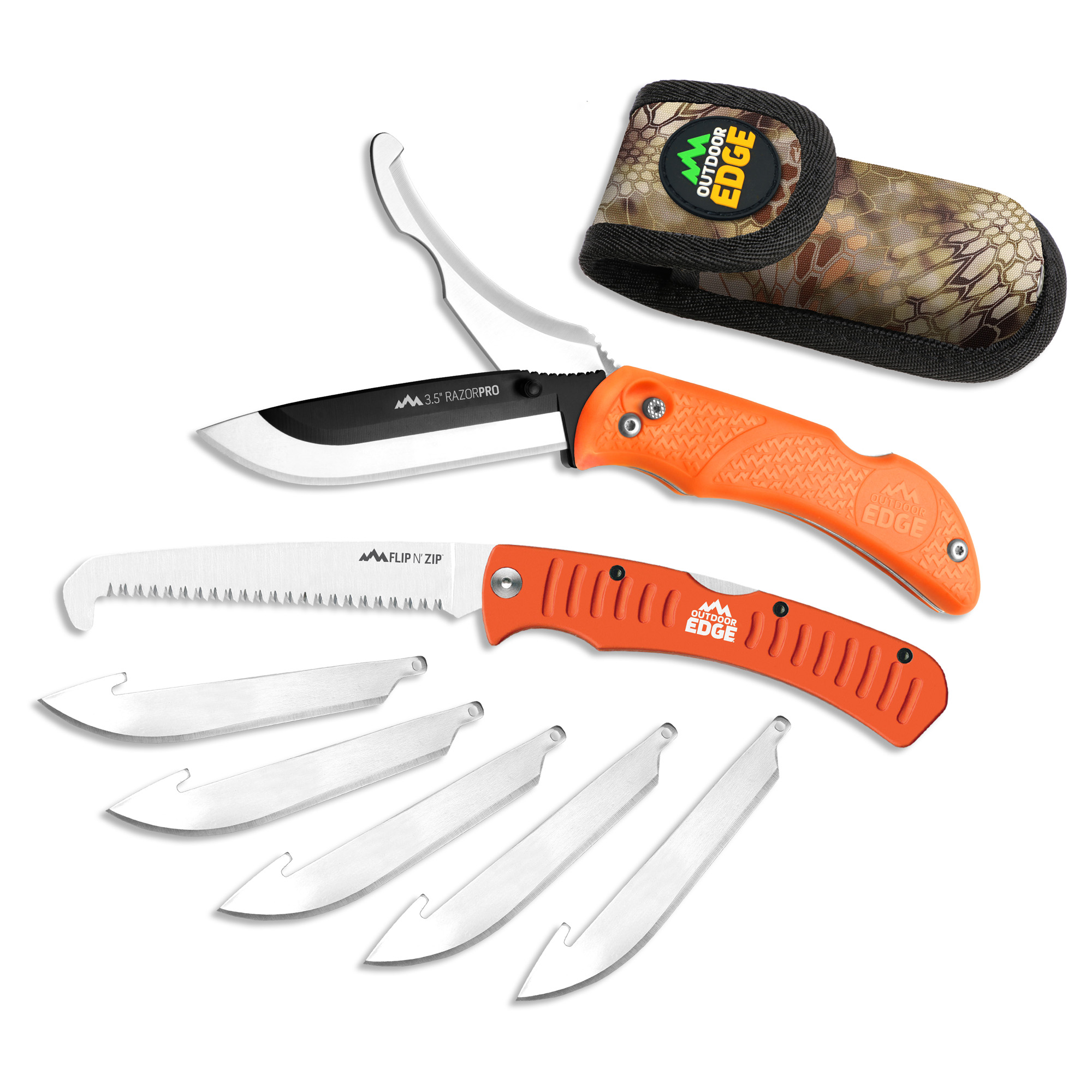 Outdoor Edge RazorPro 420J2 Knife 8″ – Black, Orange