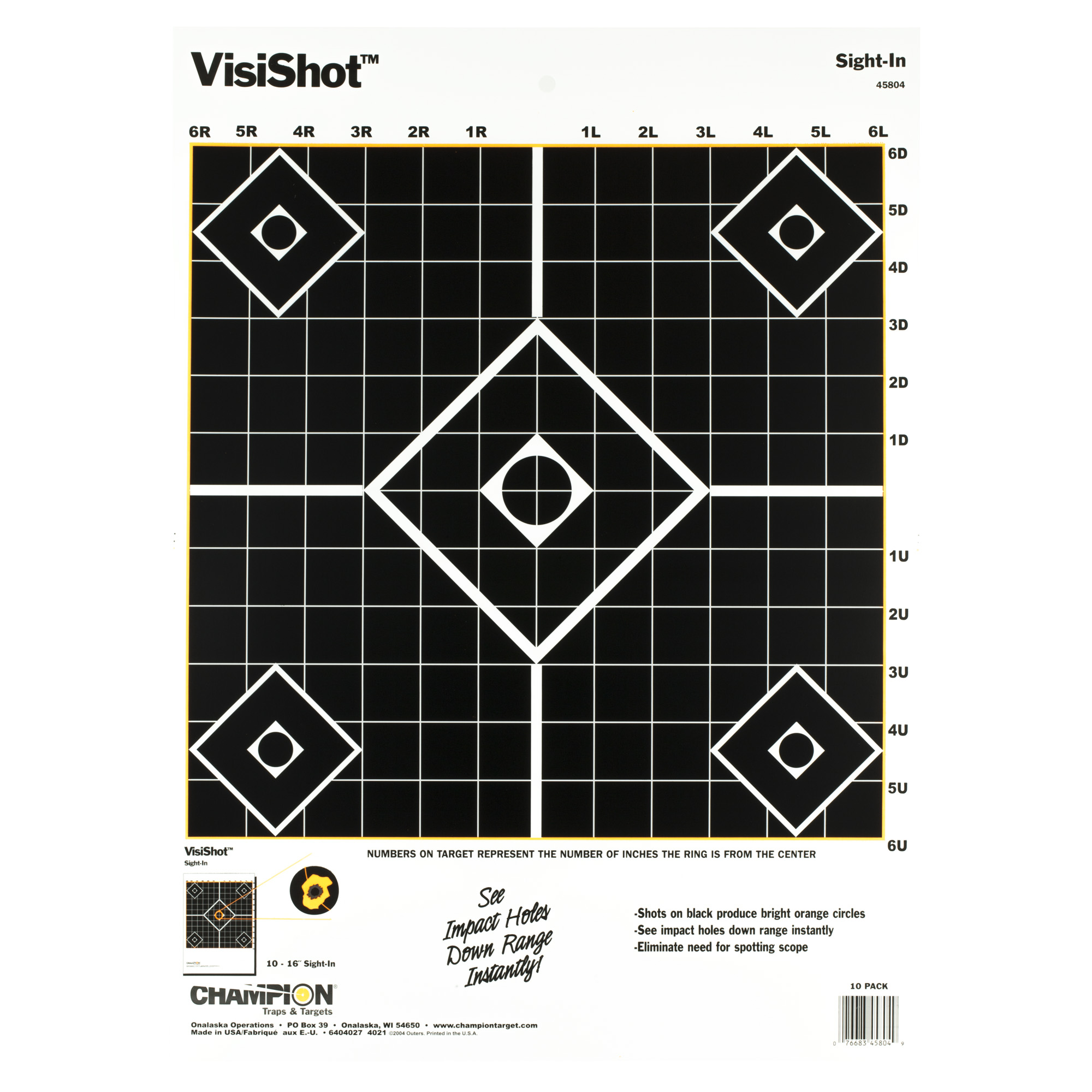 Champion Traps & Targets VisiShot – 10/Pack