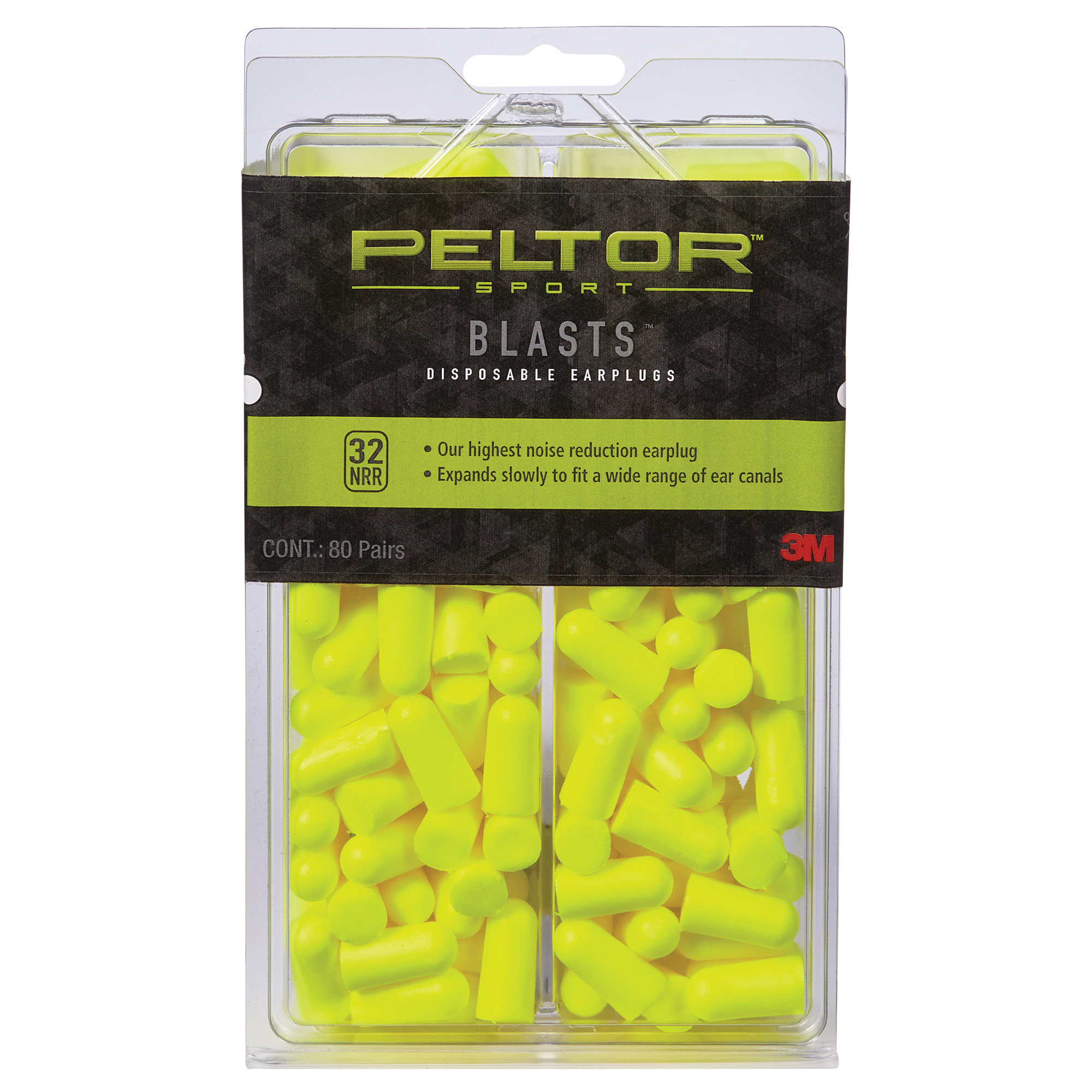 3M/Peltor Sport Blasts Foam Ear Plug – 80/Pair – Yellow