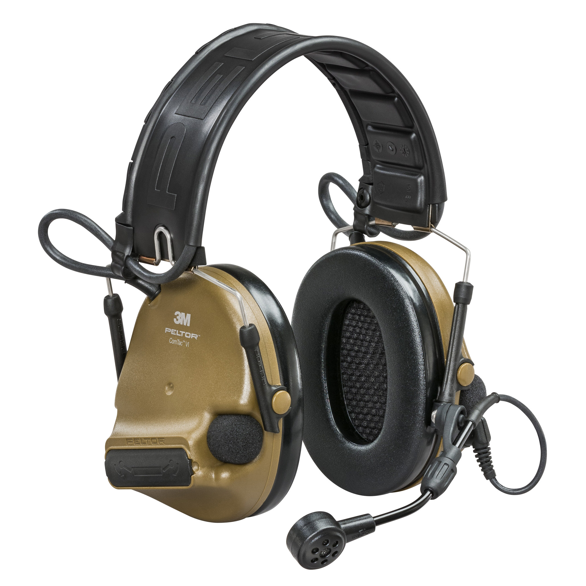 3M/Peltor ComTac VI Defender Electronic Earmuff – Coyote