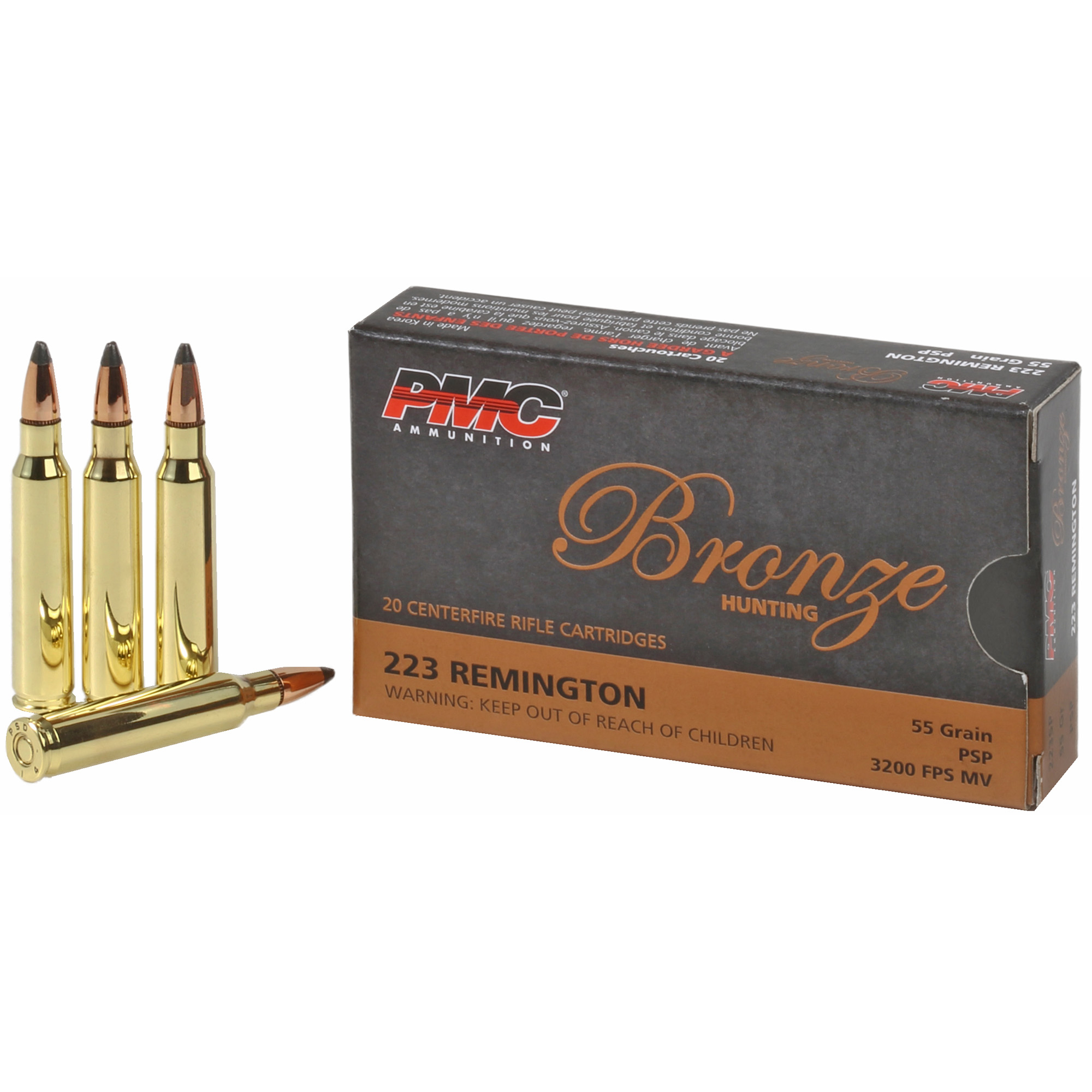 PMC Bronze 223 Remington 55gr Soft Point – 20rd