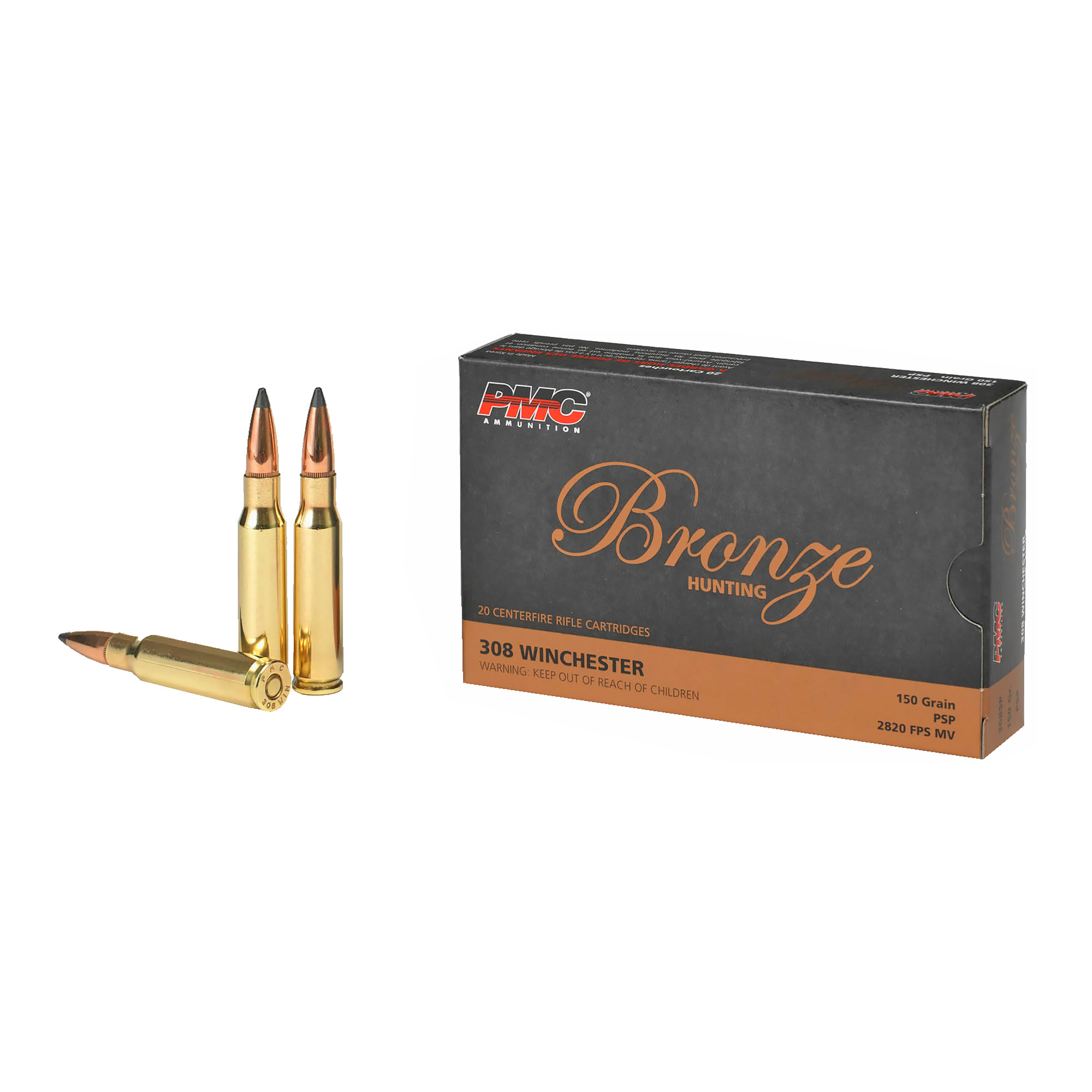 PMC Bronze 308 Winchester 150gr Soft Point – 20rd