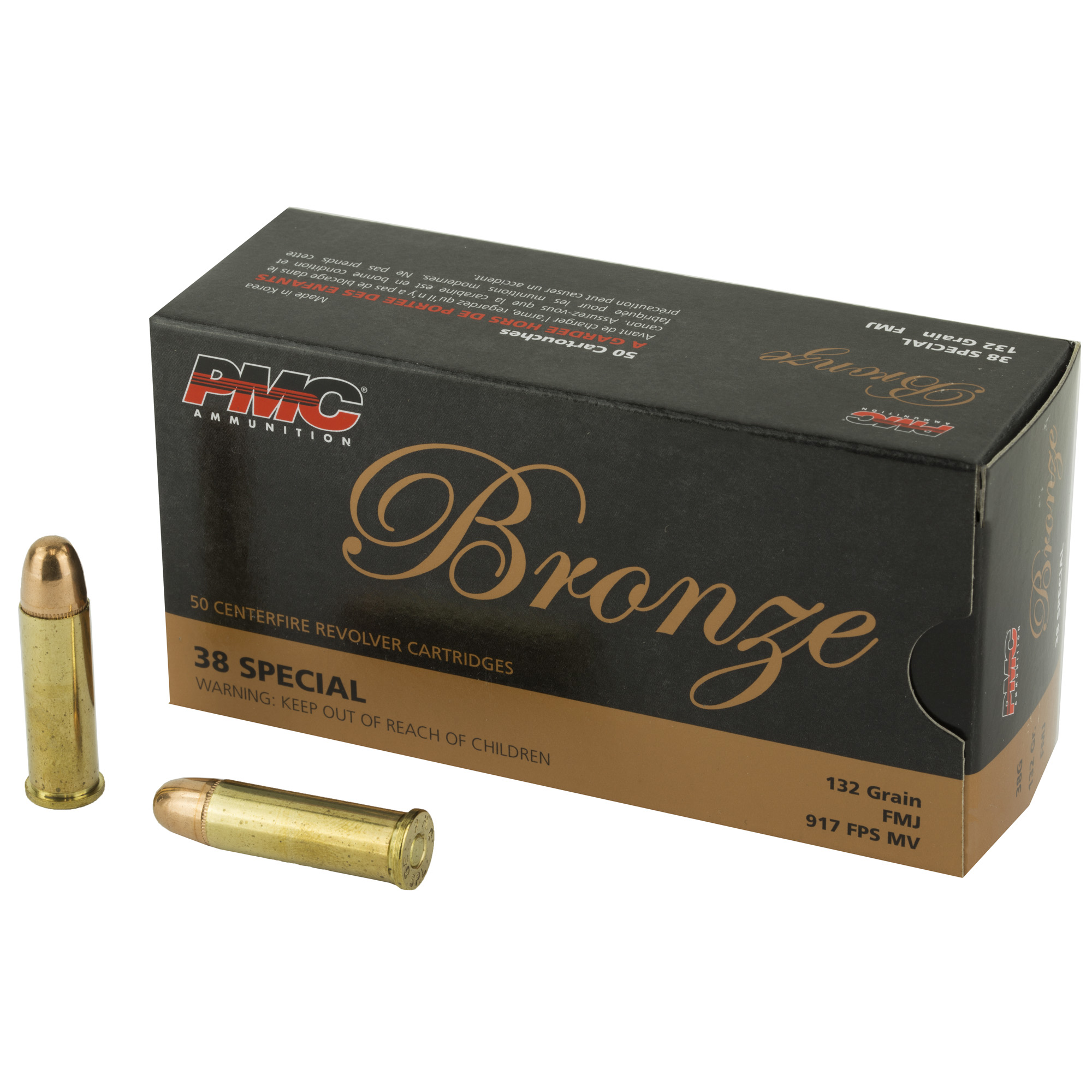 PMC Bronze 38 Special 132gr Full Metal Jacket – 50rd