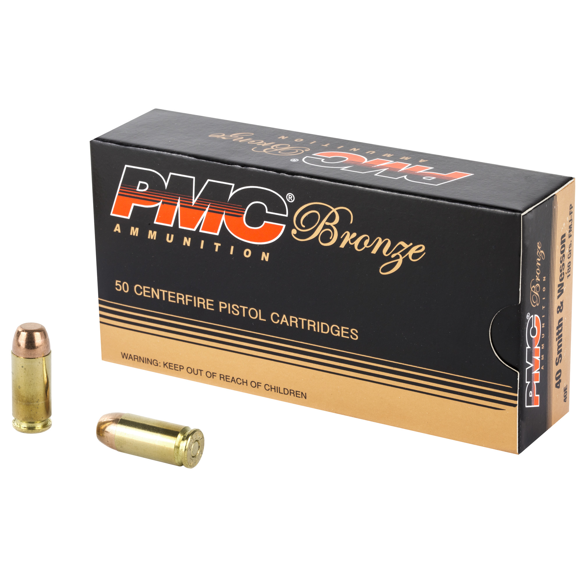 PMC Bronze 40 S&W 180gr Full Metal Jacket – 50rd