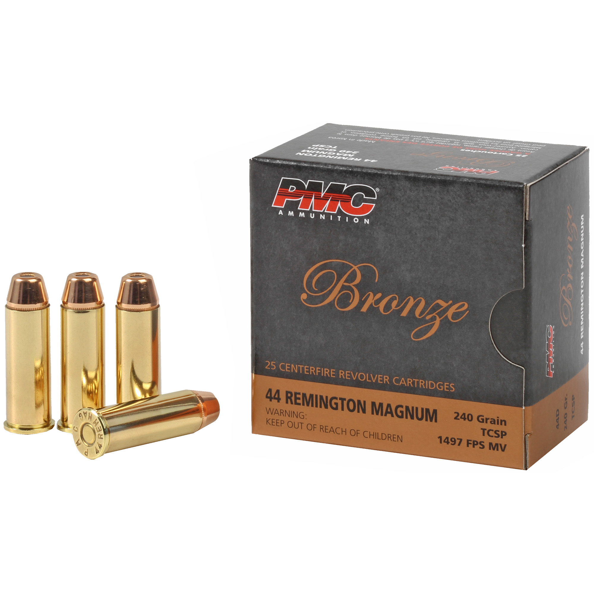 PMC Bronze 44 Magnum 240gr Soft Point – 25rd