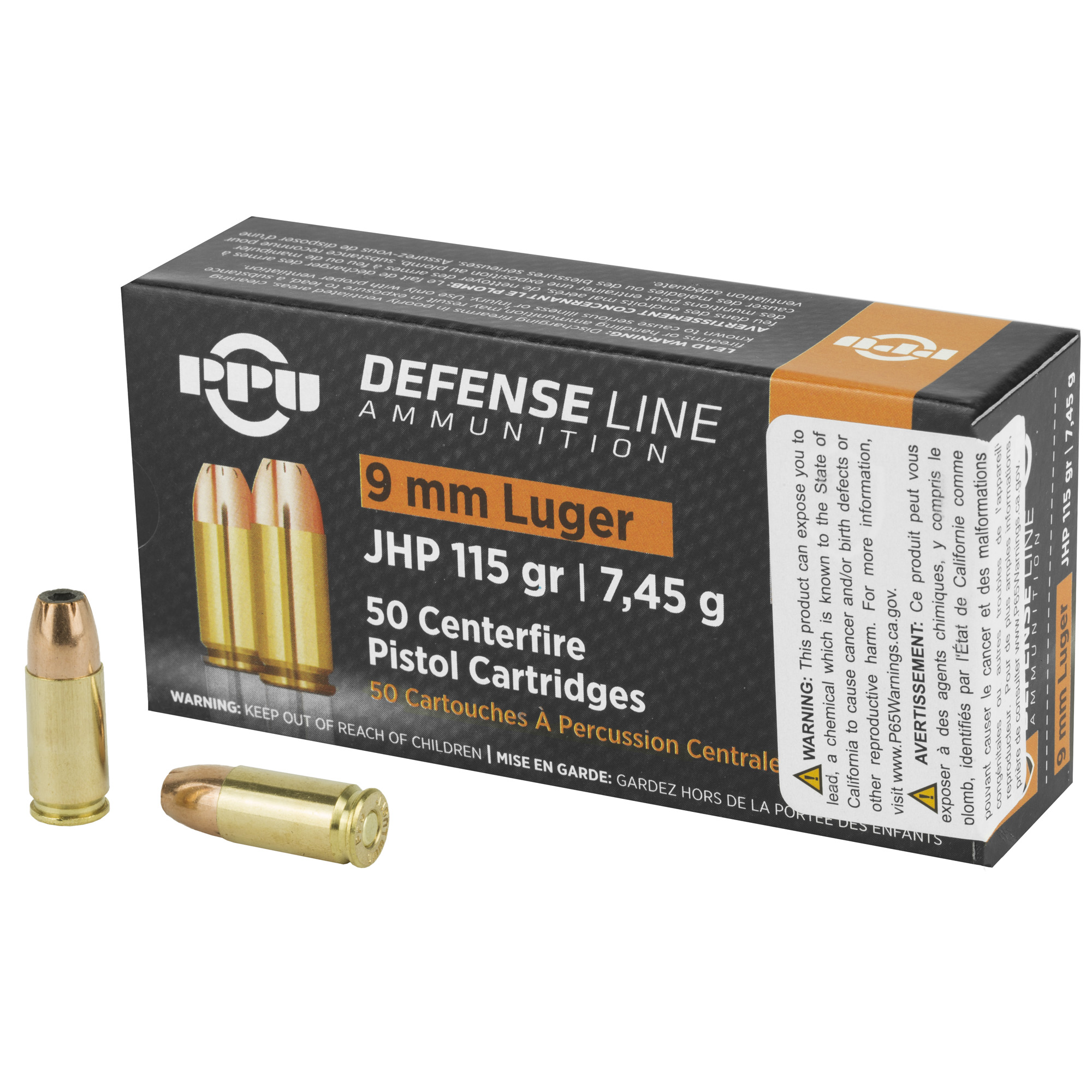 Prvi Partizan Handgun Defense 9mm 115gr Jacketed Hollow Point – 50rd