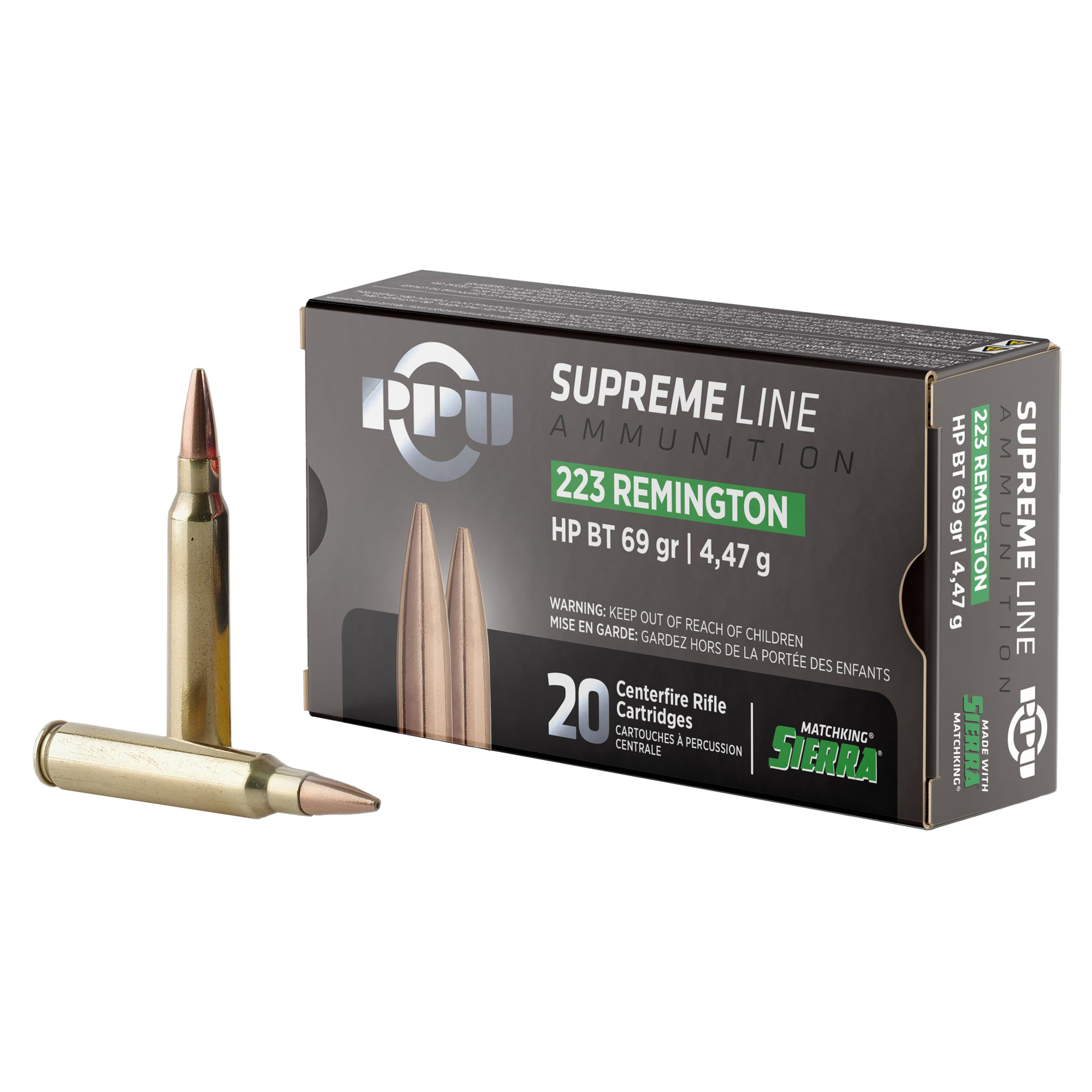 Prvi Partizan Supreme 223 Remington 69gr Hollow Point – 20rd