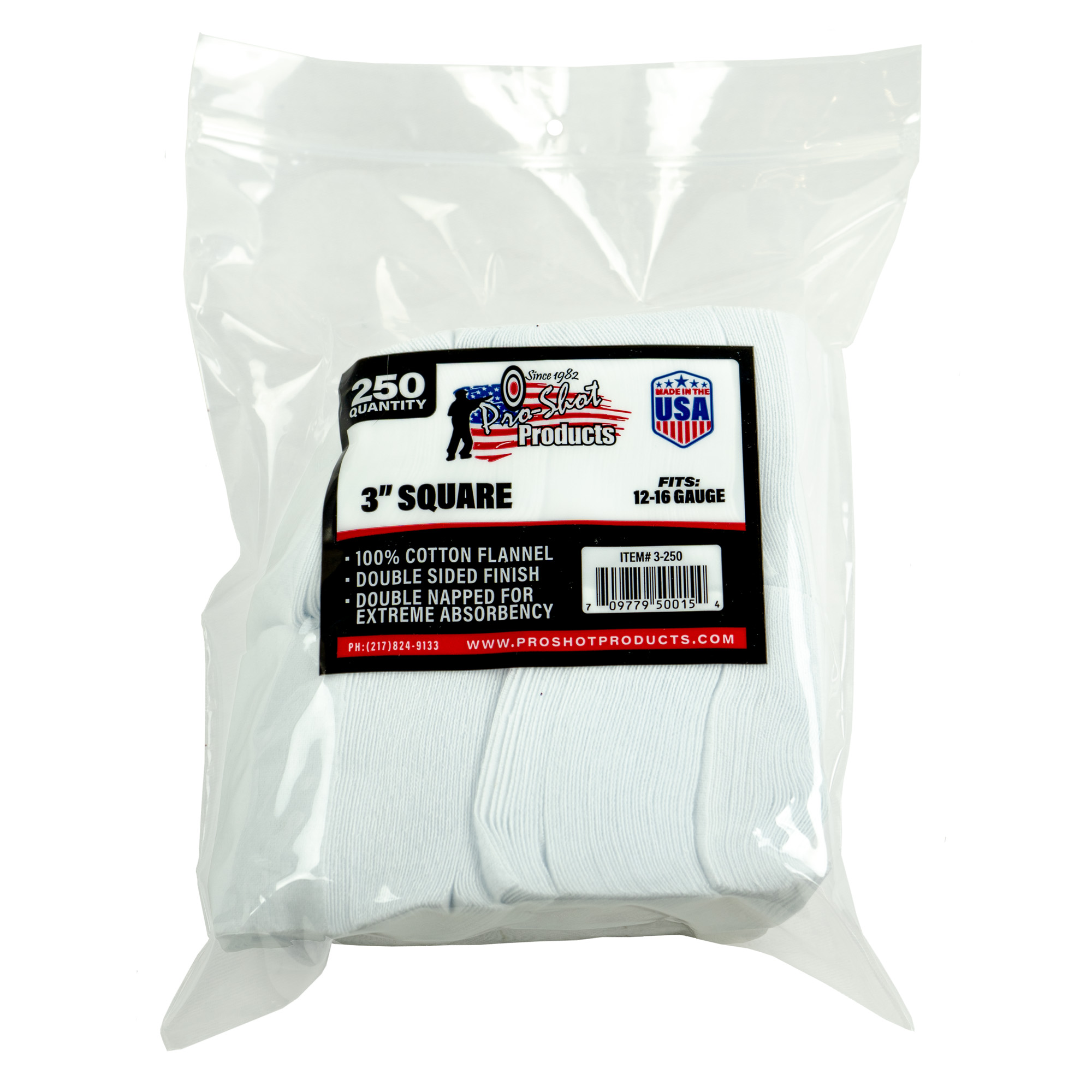 Pro-Shot Products 12/16 Gauge Patch 3″ – 250/Pack