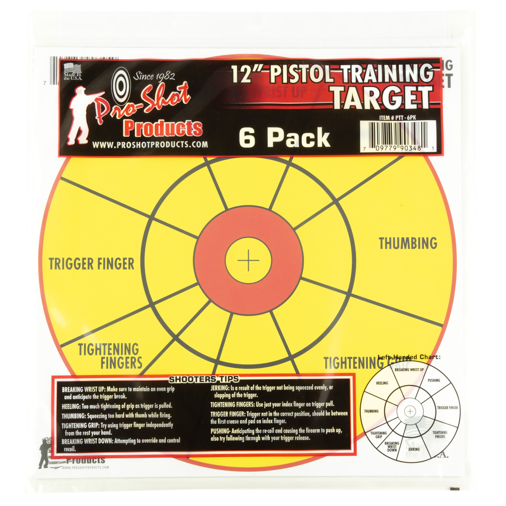 Pro-Shot Products Pistol Training Target 12″ – 6